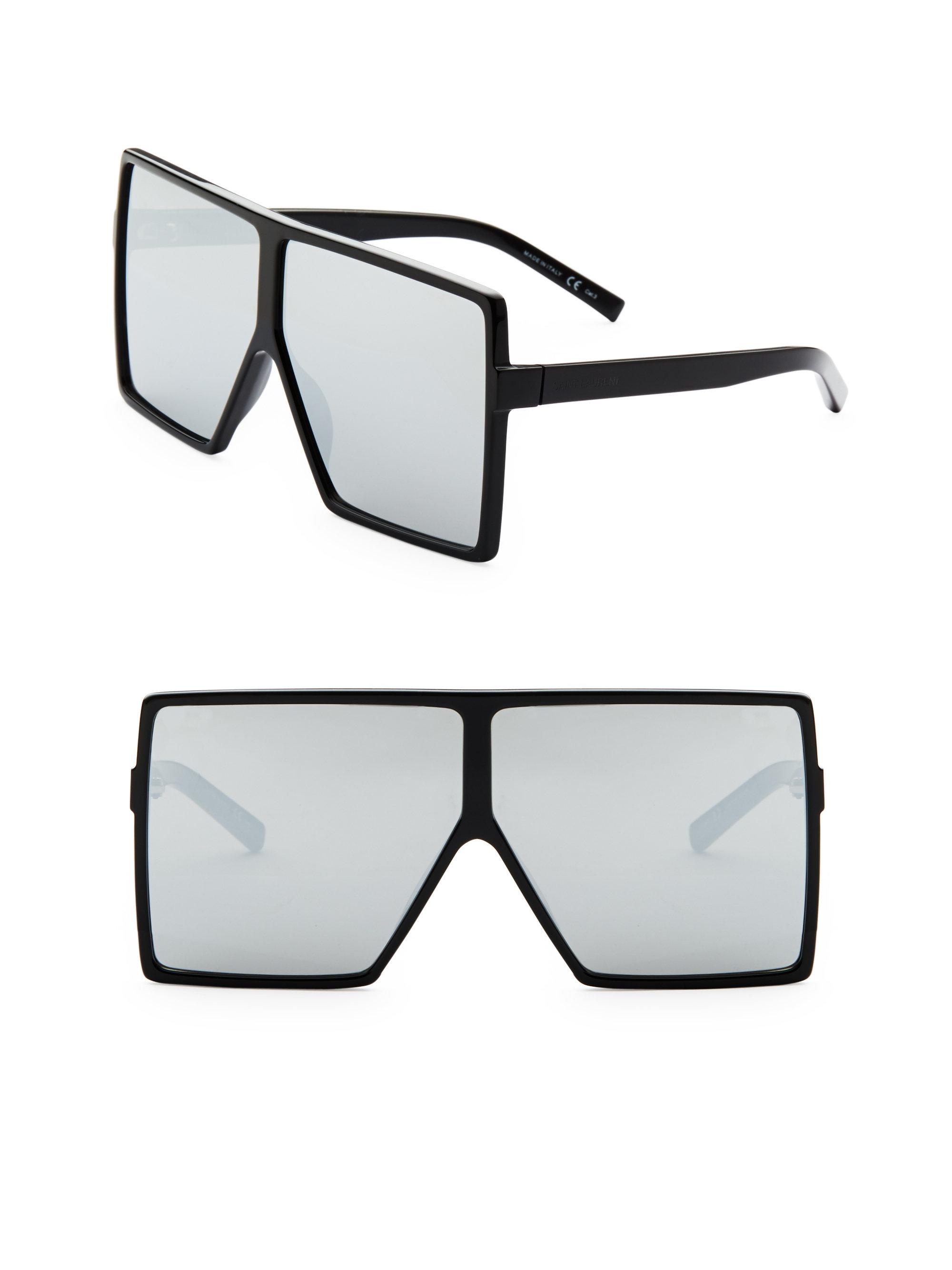 Saint Laurent SL 364 Mask Shield Mirrored Sunglasses