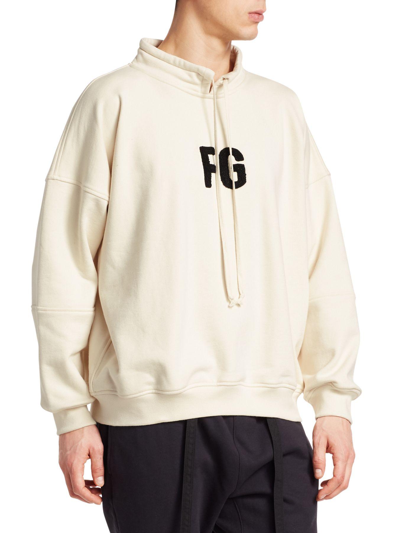 fear of god mock neck sweatshirt