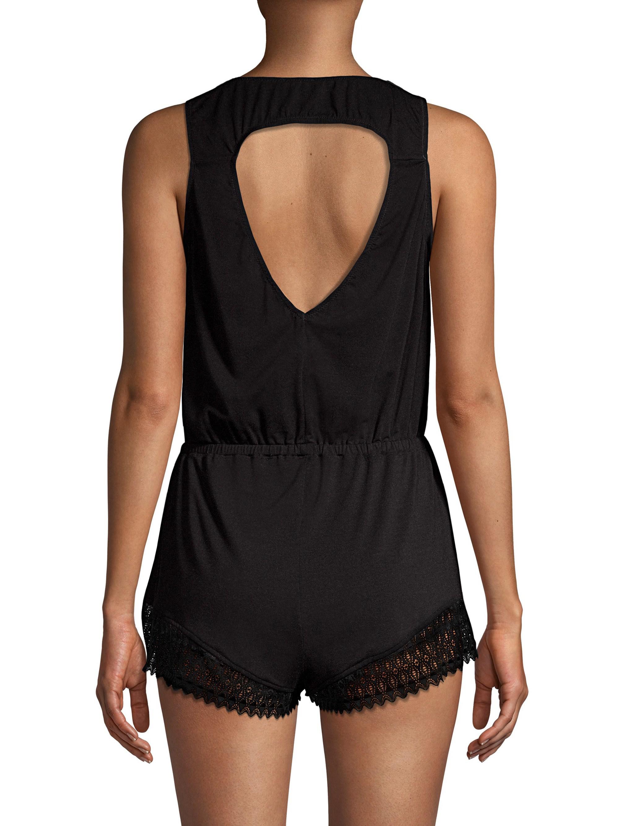Cosabella Lace Lunna Sleep Teddy Romper in Black Lyst