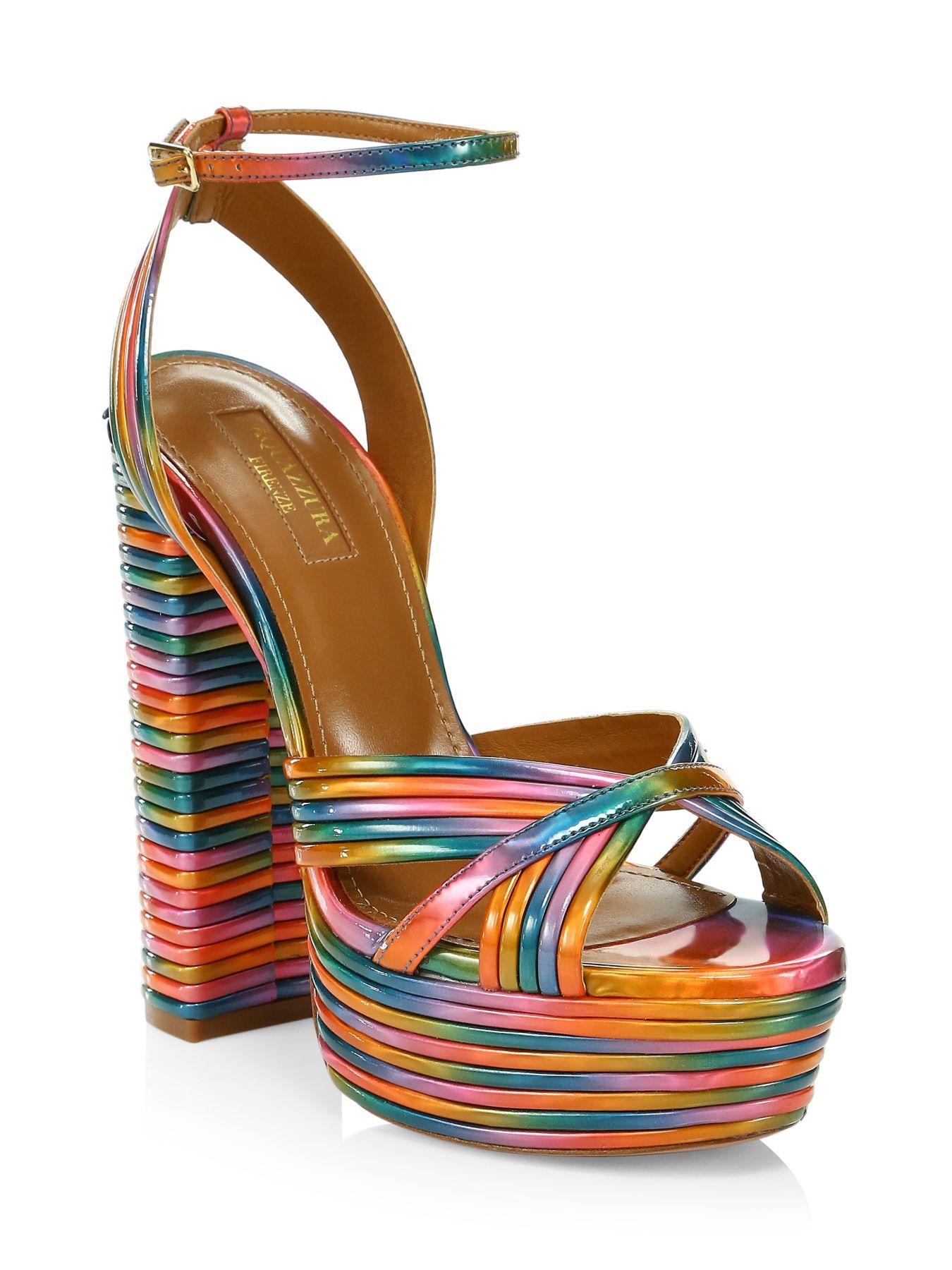 platform rainbow sandals