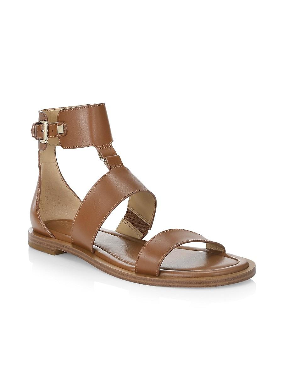 MICHAEL Michael Kors Amos Leather Gladiator Sandals in Brown | Lyst