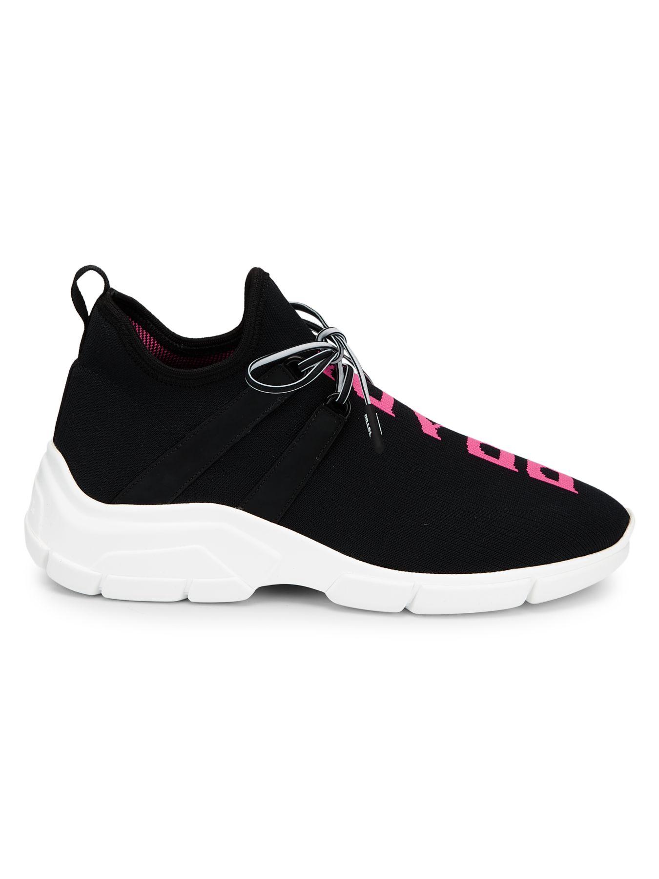 prada stretch knit sneakers