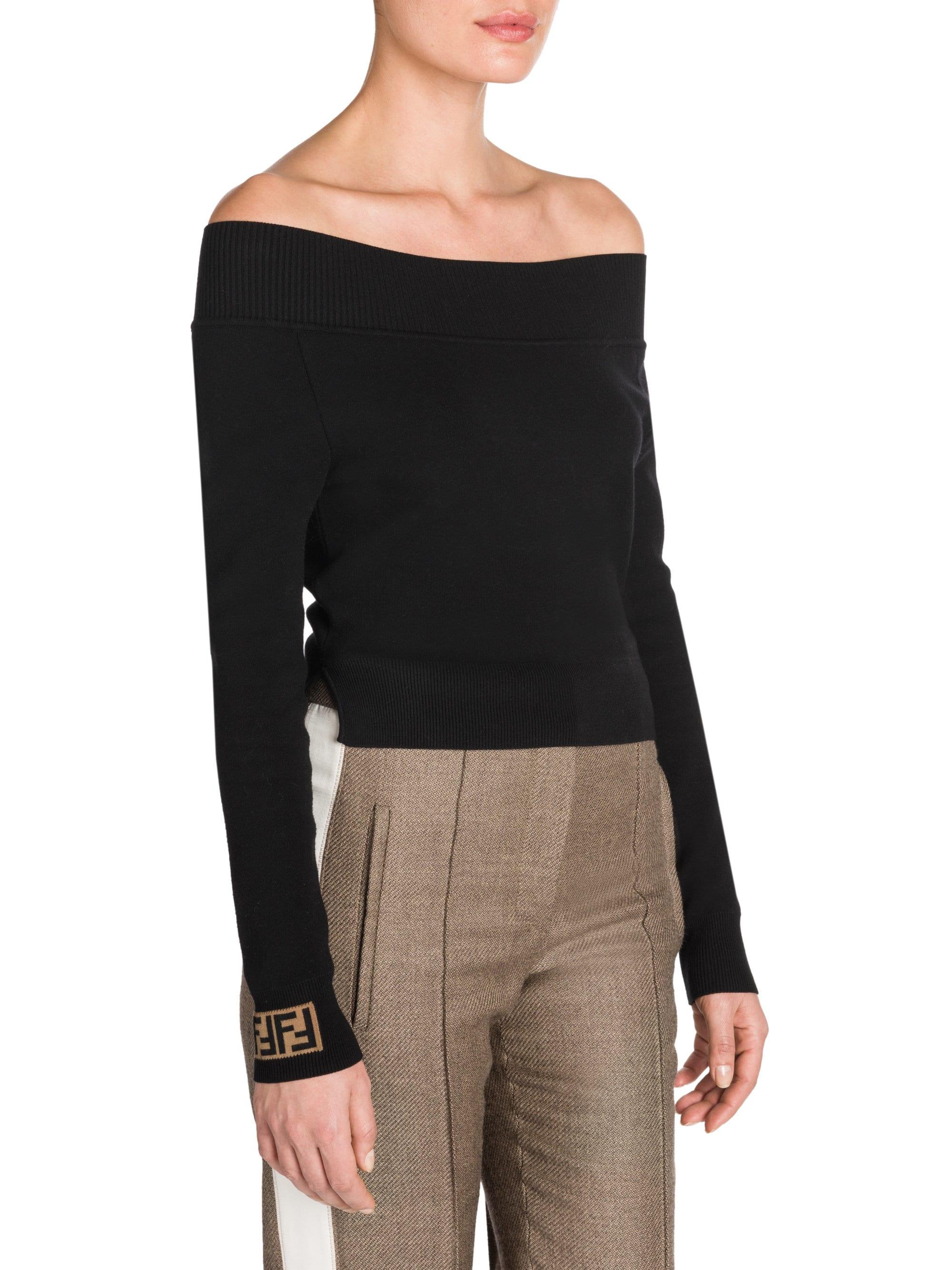 fendi off the shoulder sweater
