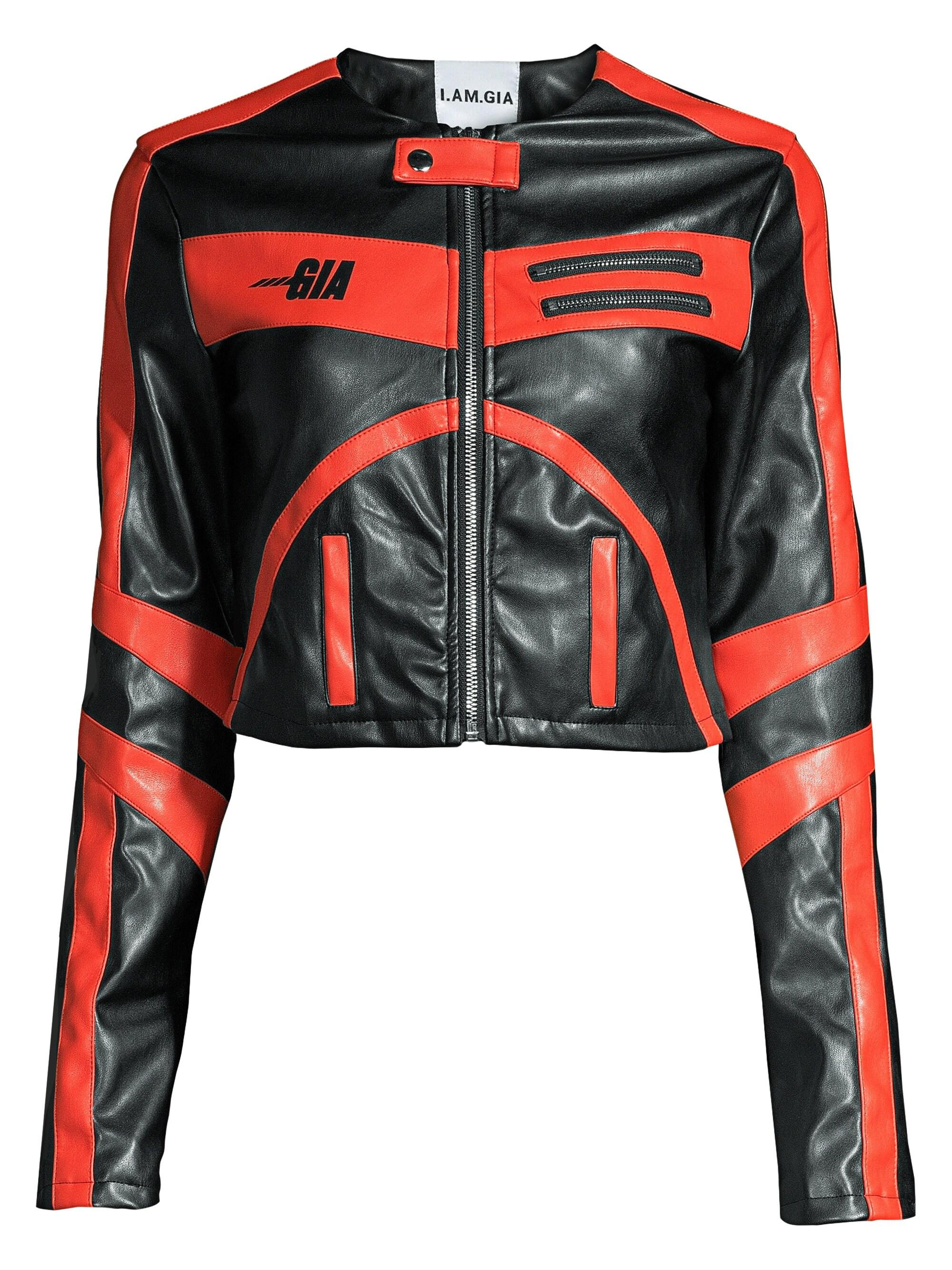 i am gia black leather pants