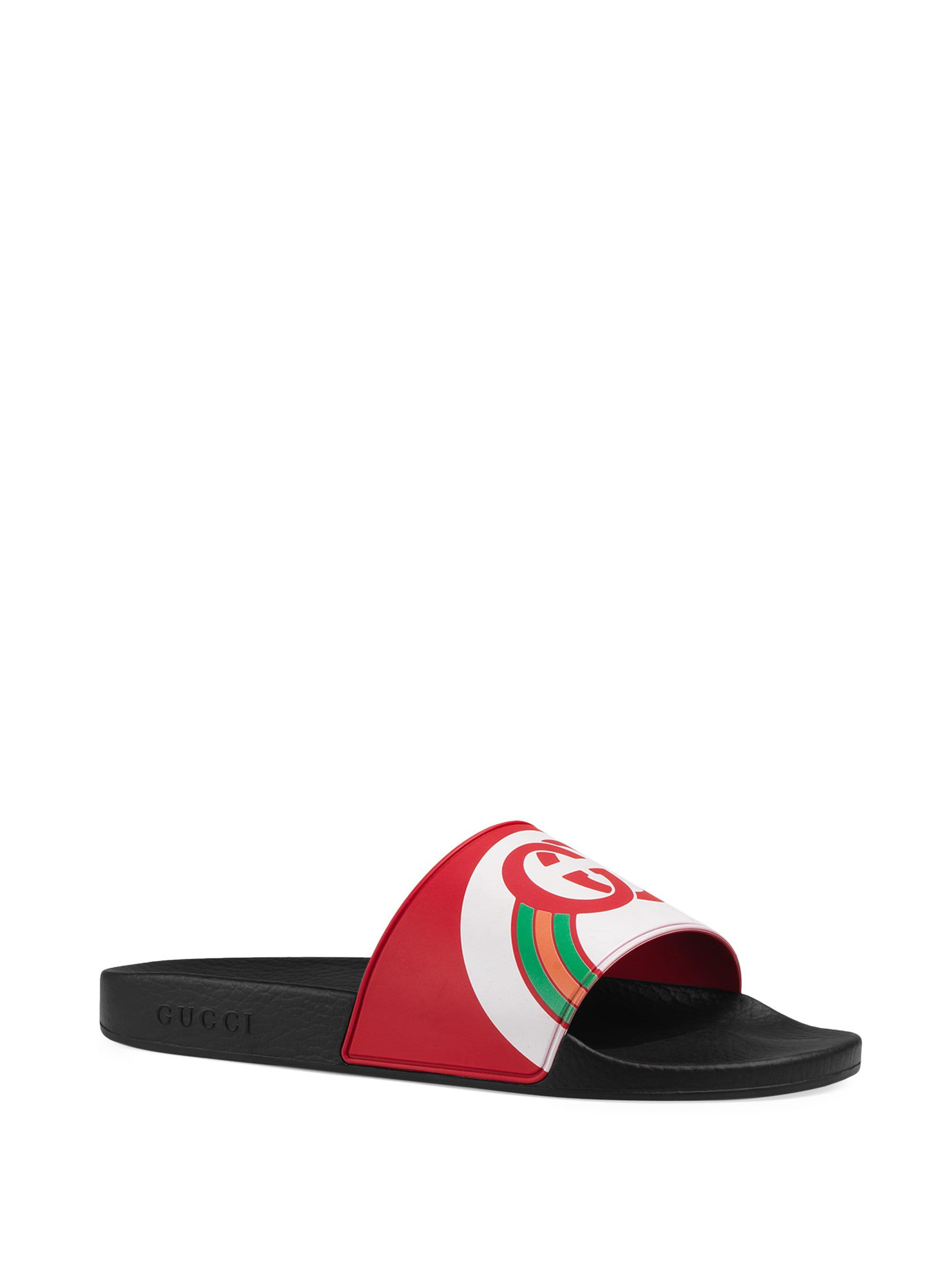 gucci pursuit rubber slides