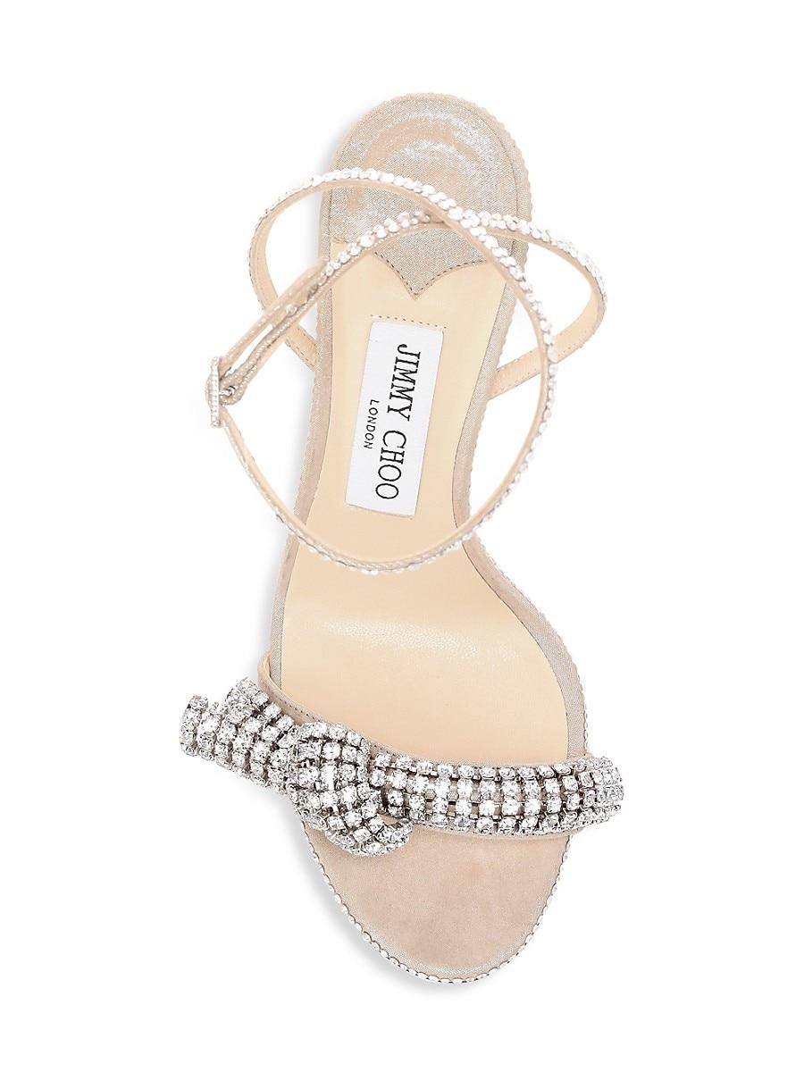 Jimmy Choo Thyra Embellished Suede Sandals - Save 34% | Lyst