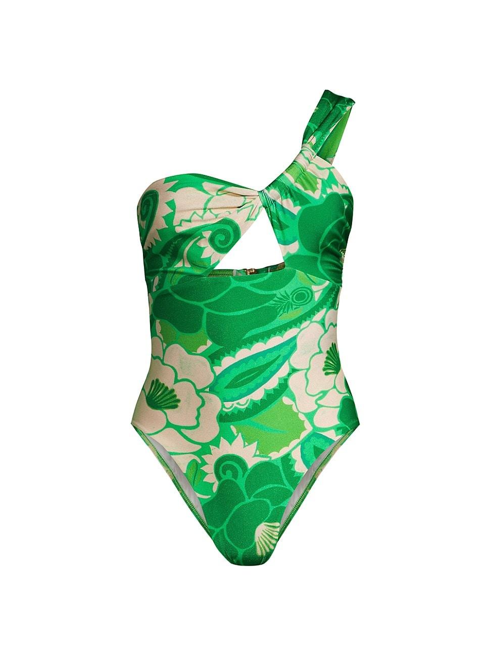 FARM Rio Tropical Groove Onepiece Swimsuit in Green Lyst