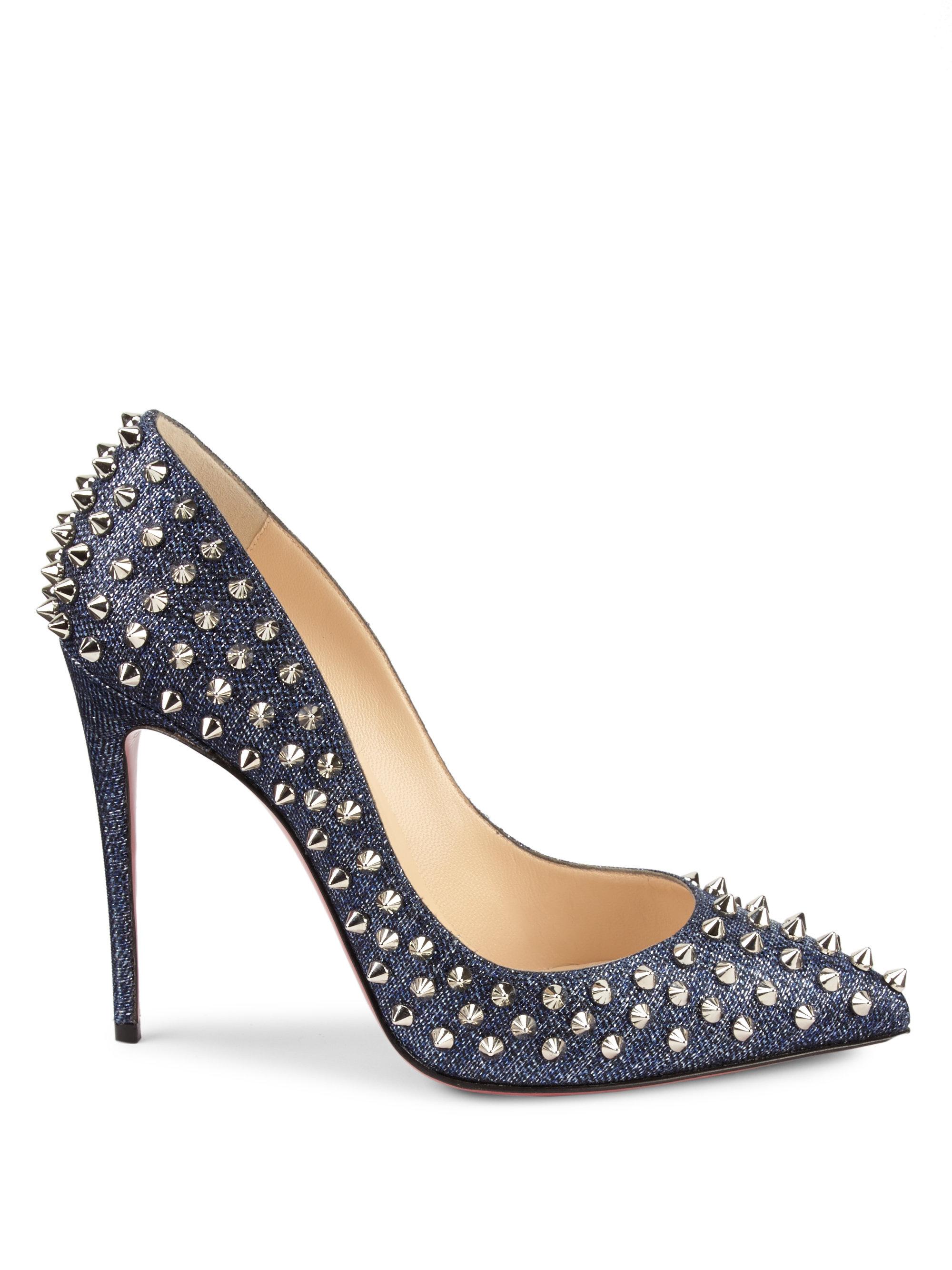 christian louboutin denim pumps