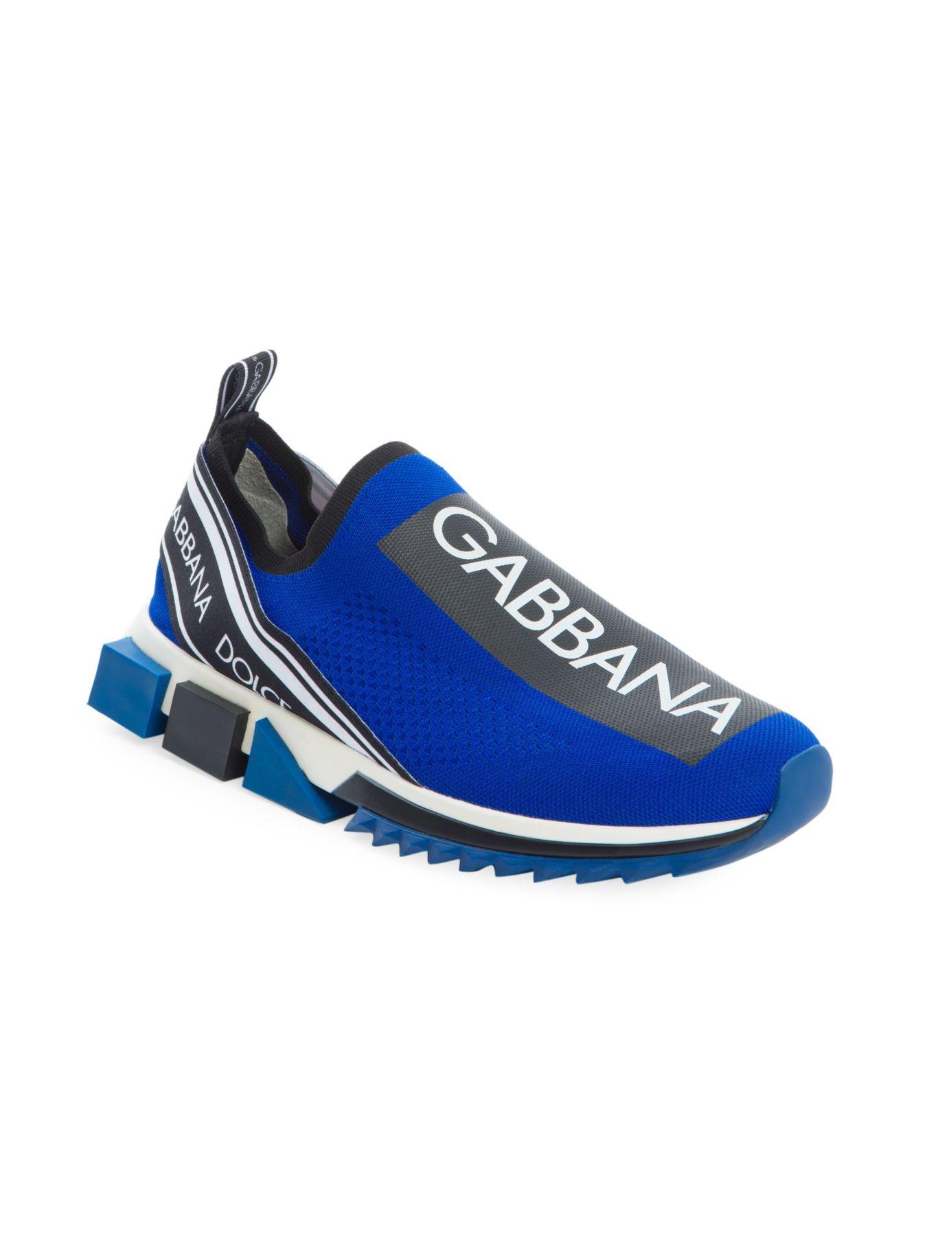 Dolce & Gabbana Sorrento Bassa Maglina Tech Knit Sneakers in Blue for ...