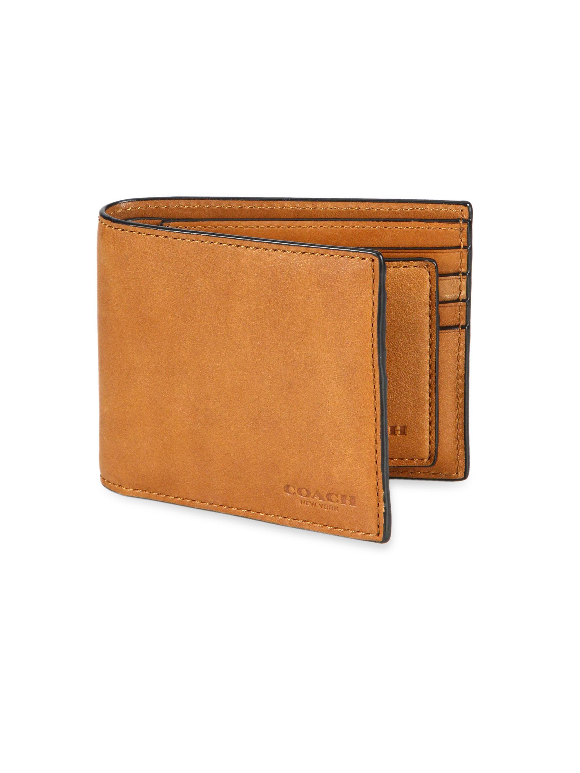 light brown coach wallet