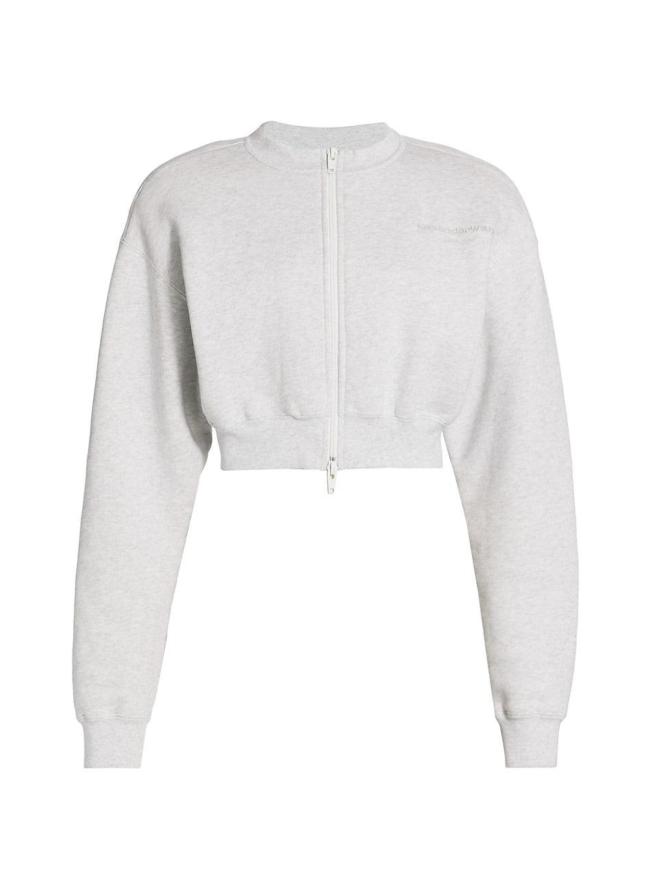 cropped sweat jacket