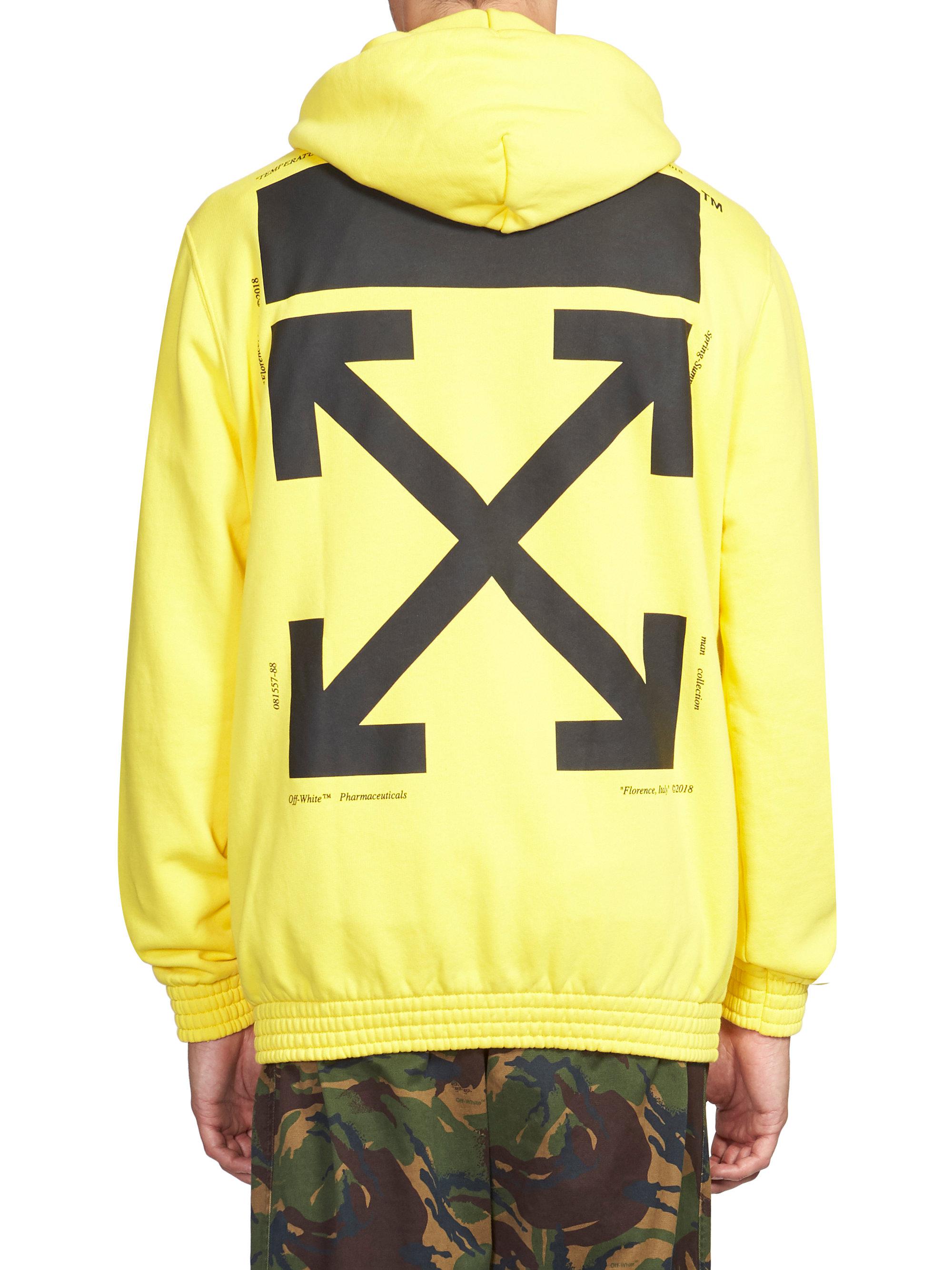 Off-White c/o Virgil Abloh Cotton 'hands' Hoodie in Yellow for Men 