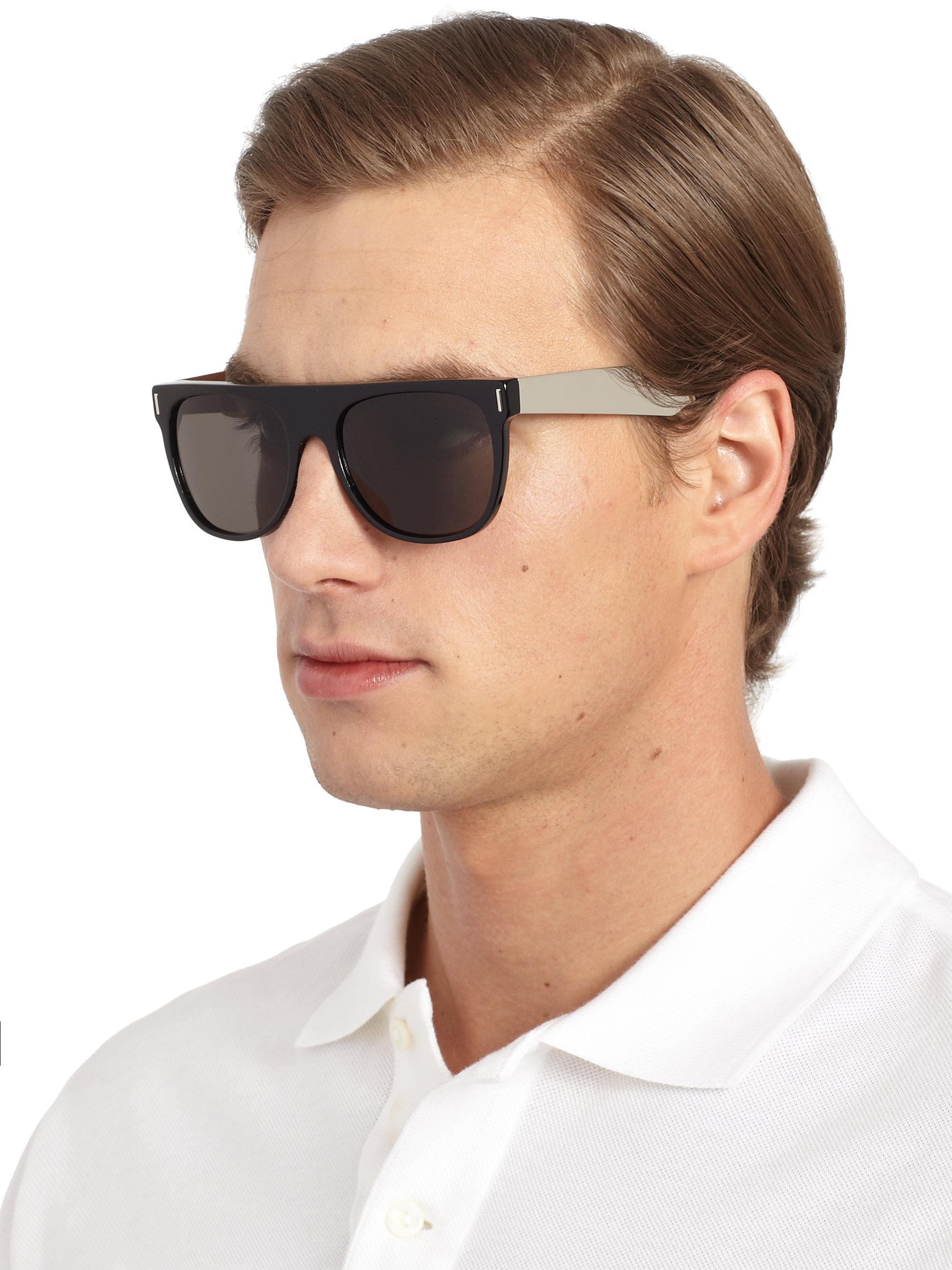 Retrosuperfuture W Flat Top Sunglasses in Black White (Black) for Men ...