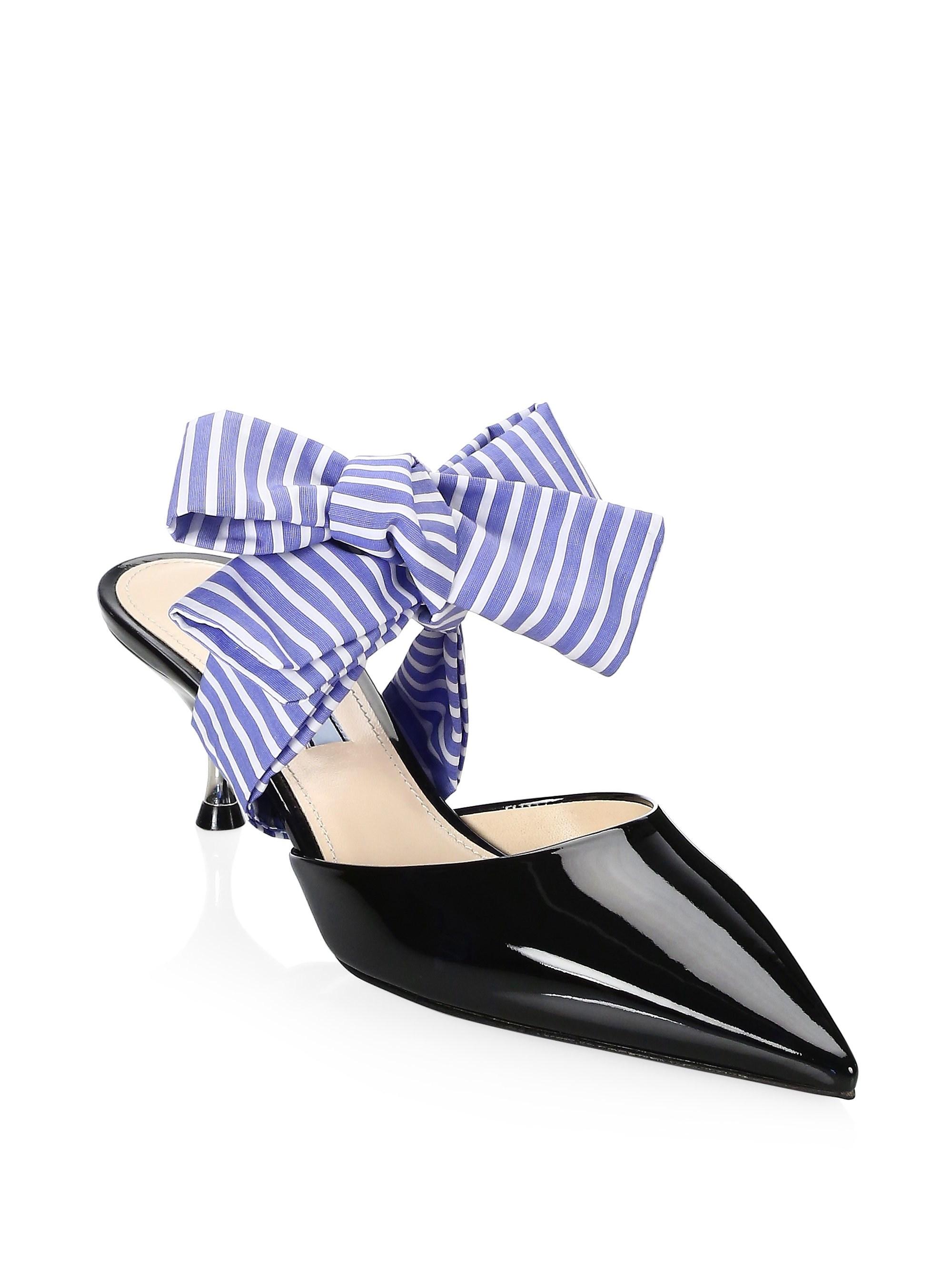 prada mules with bow