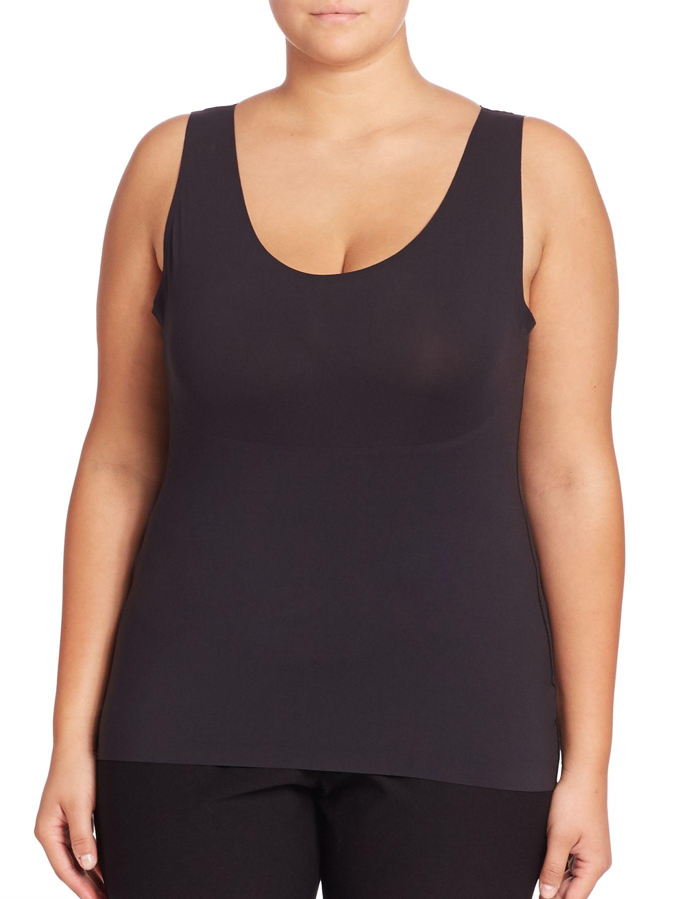 [17% OFF] 2021 Plus Size V Neck High Low Tank Top In BLACK | DressLily