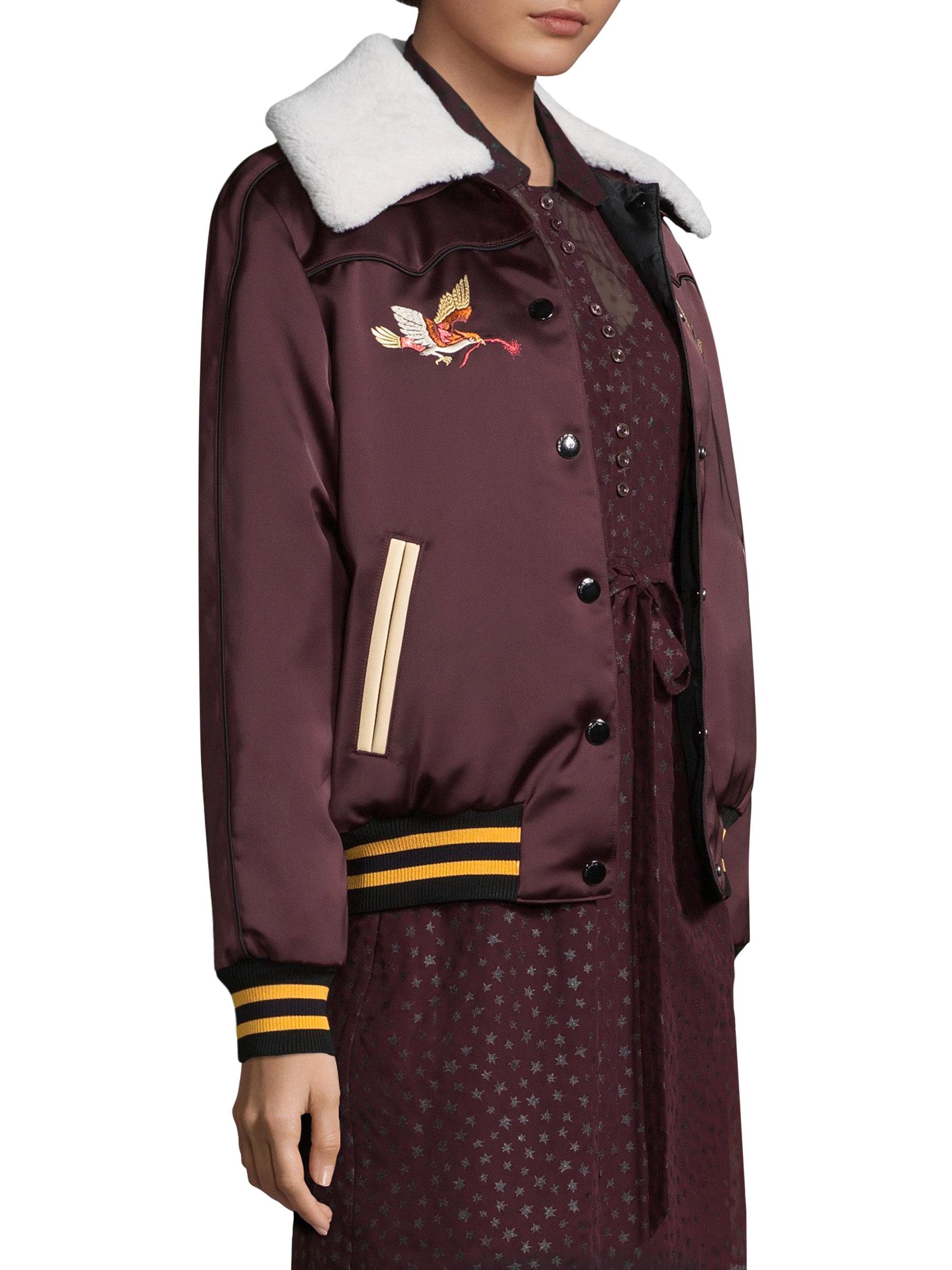 coach reversible varsity jacket