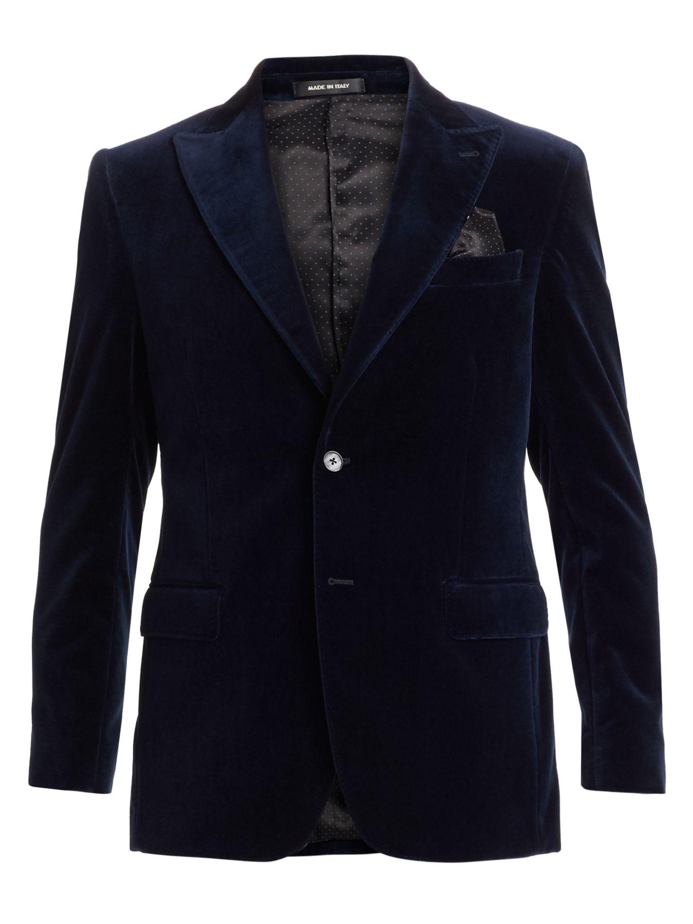 Saks Fifth Avenue Collection Velvet Dinner Jacket in Navy (Blue) for ...