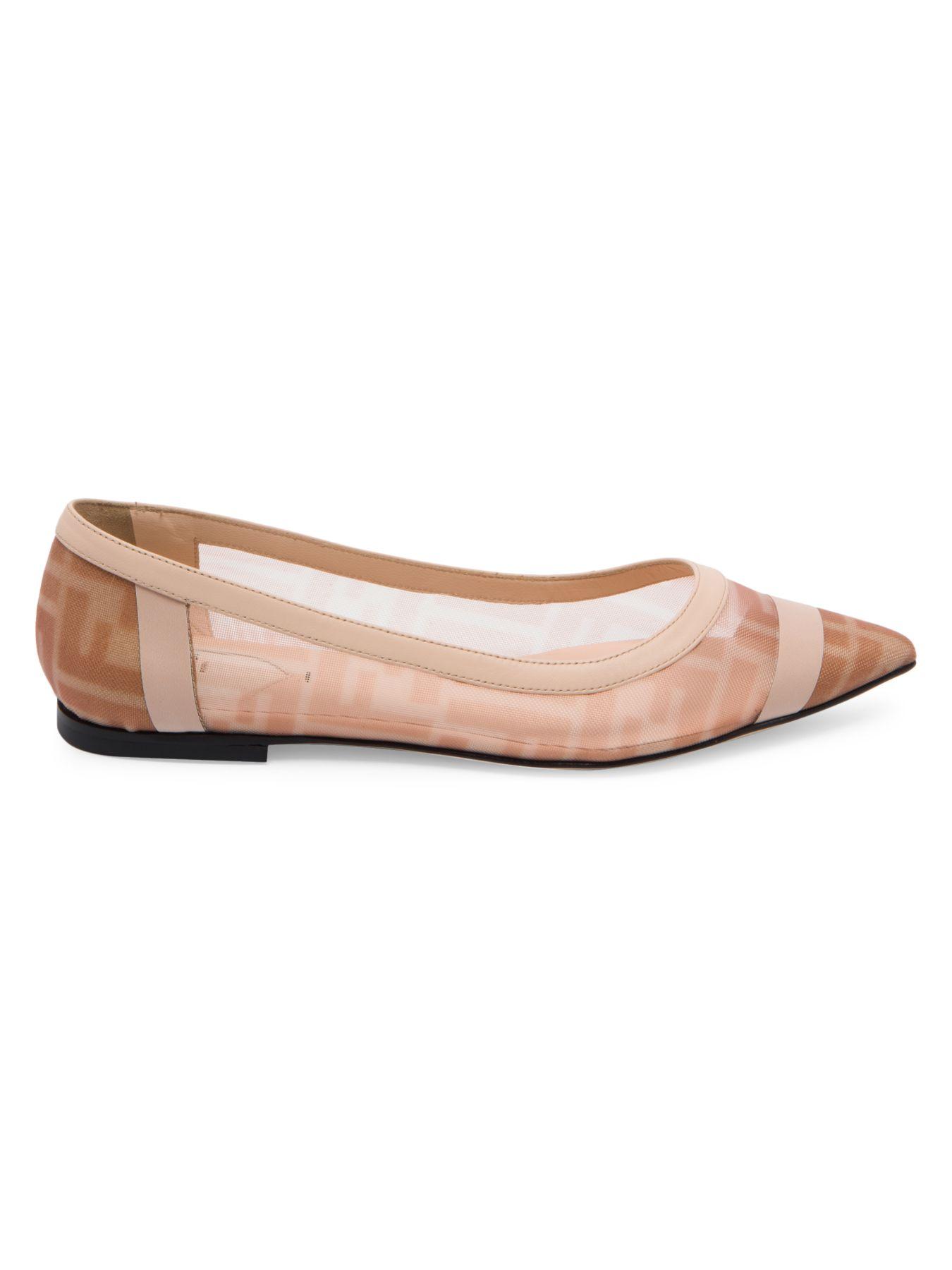 fendi ff mesh skimmer flats