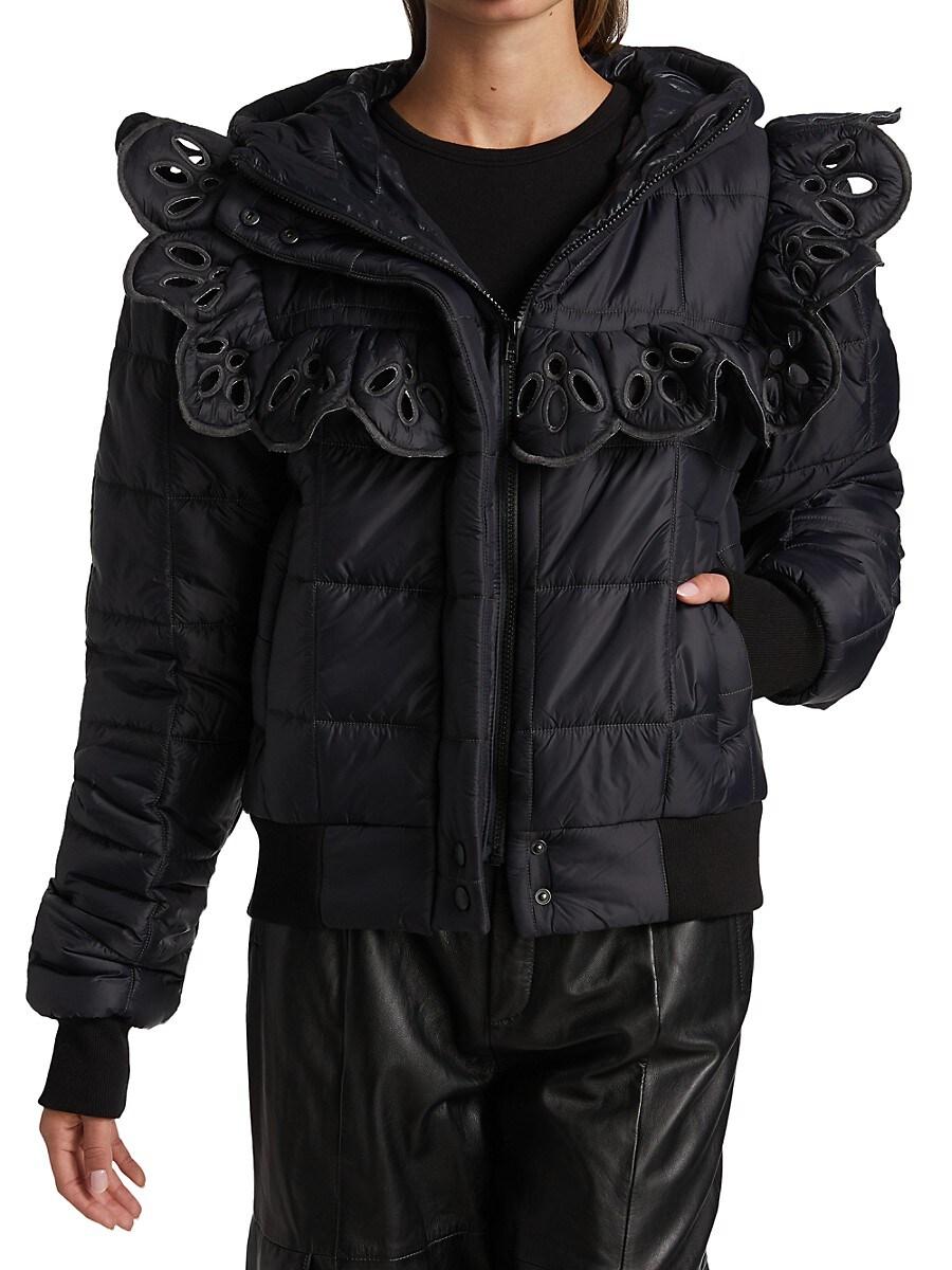 Womens Clothing Jackets Casual jackets Quinn Synthetic Quilted Ruffle Jacket 