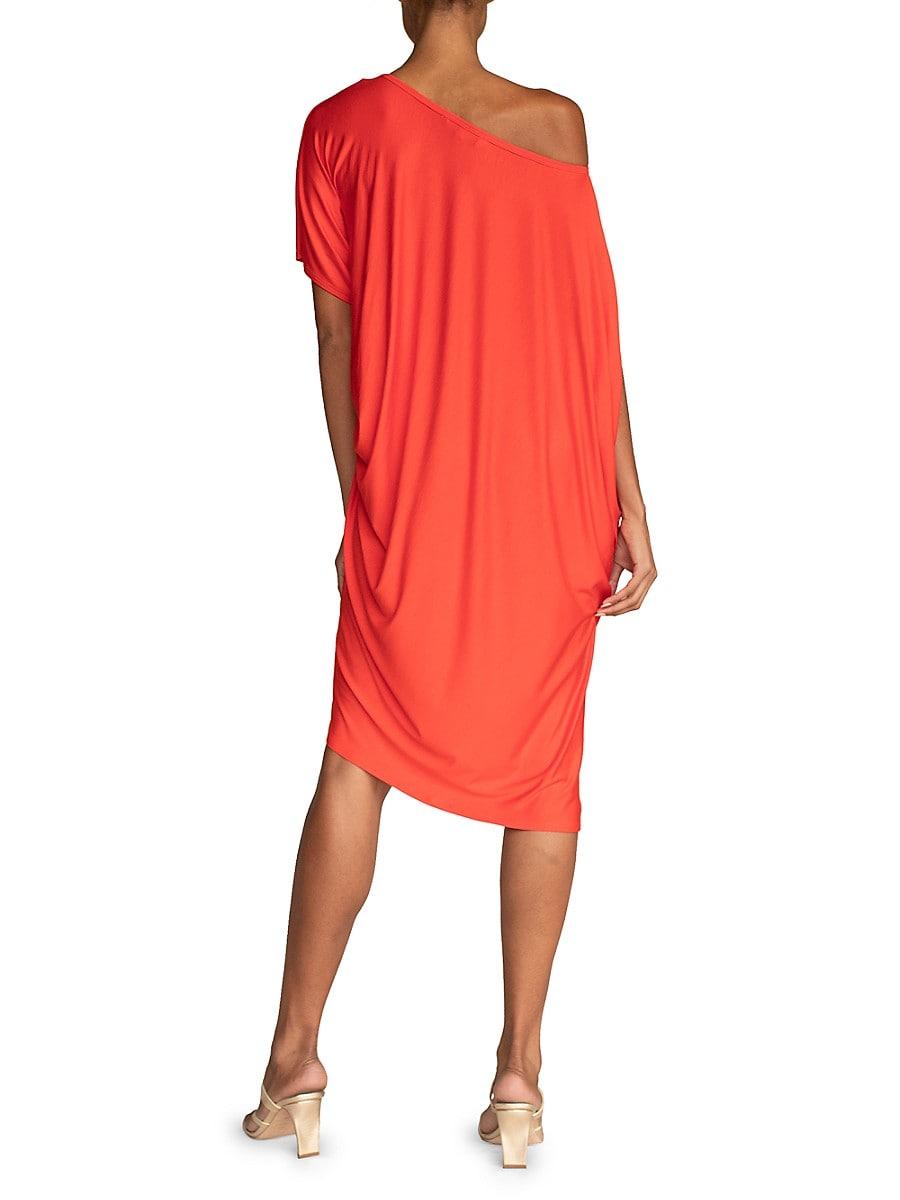 Trina Turk Synthetic Radiant One-shoulder Cocoon Dress in Red | Lyst