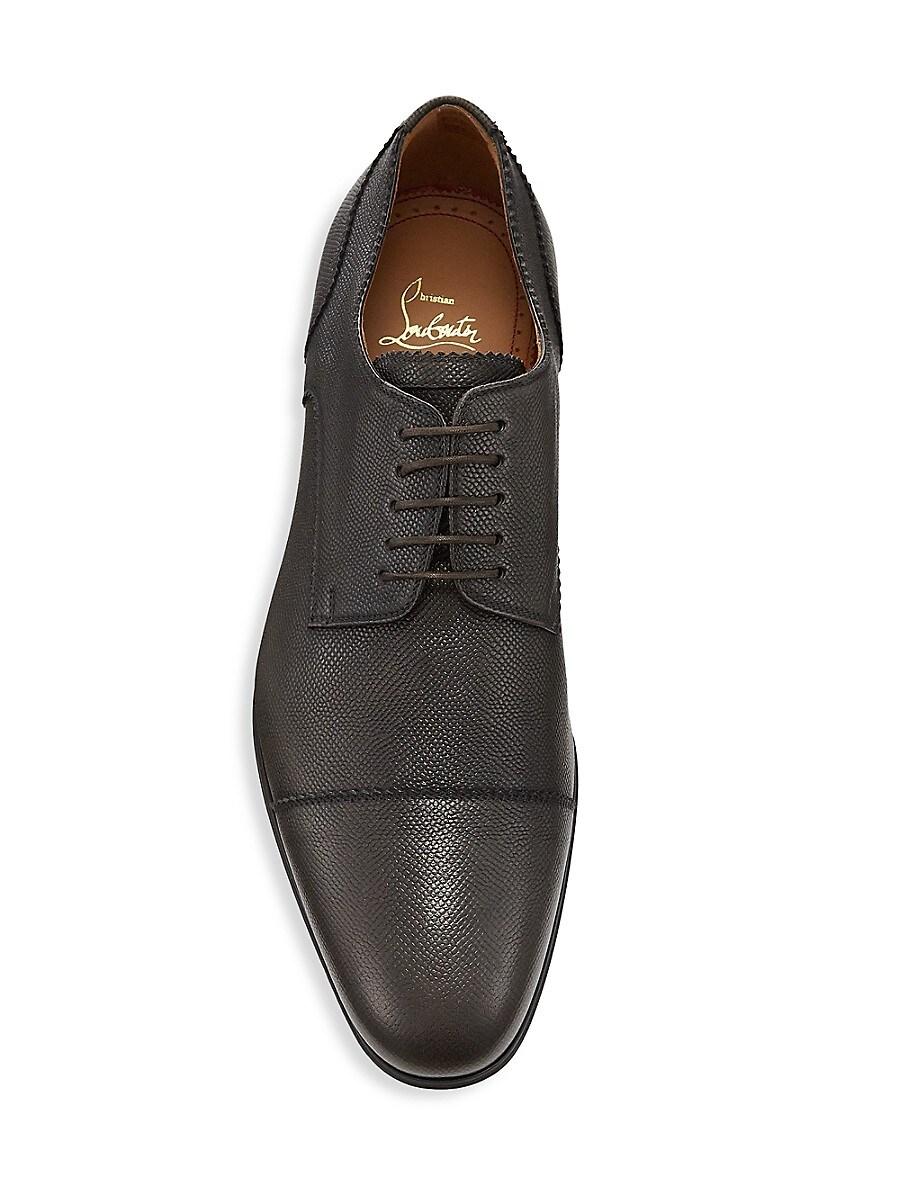 Christian Louboutin Men's Surcity Red-Sole Leather Derby Shoes