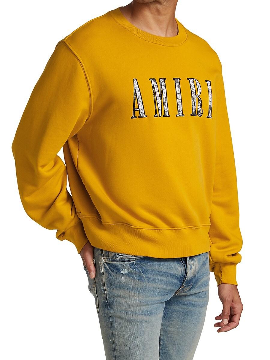 amiri yellow sweatshirt
