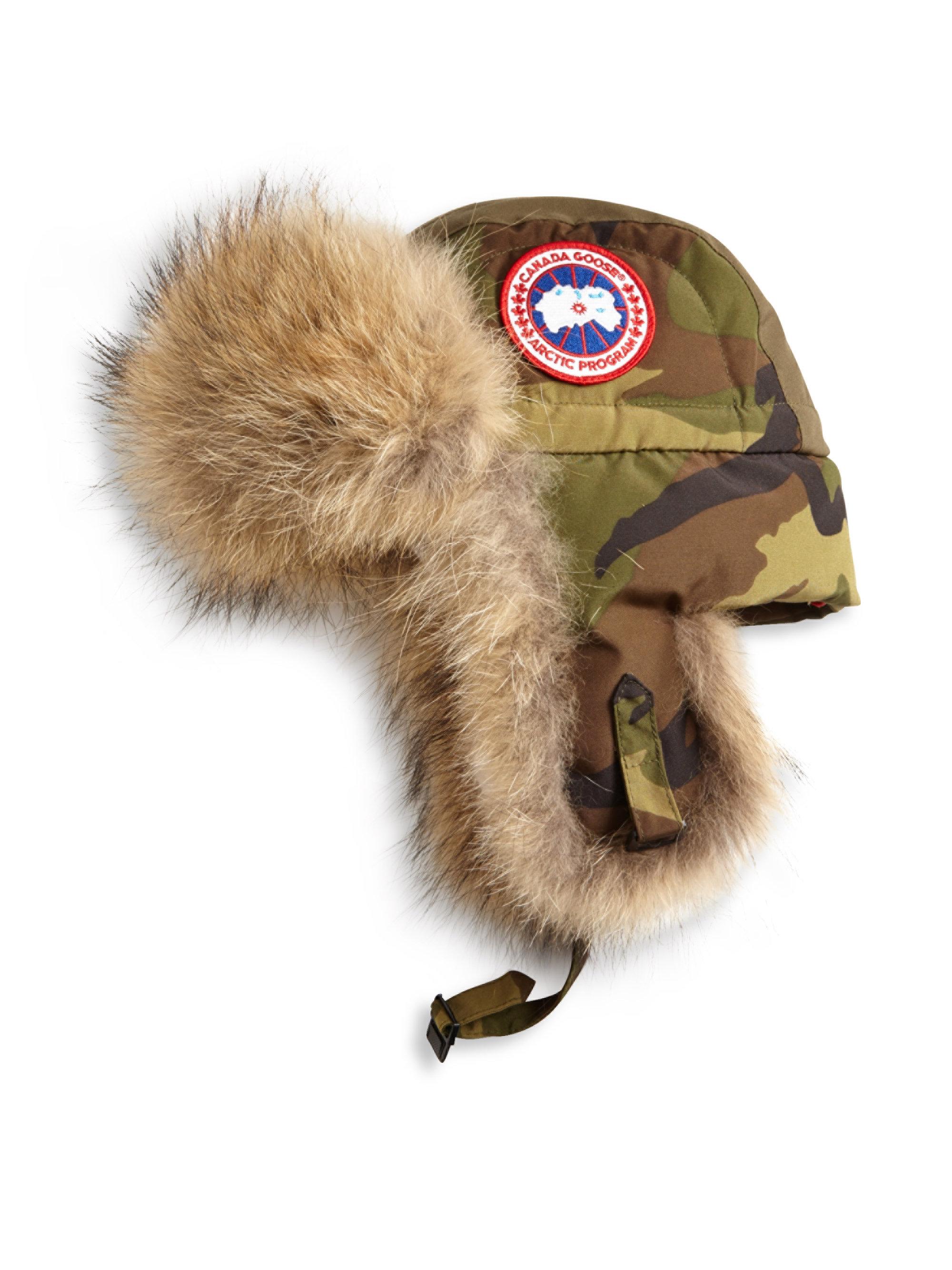 Canada Goose Coyote-fur Aviator Hat - Lyst