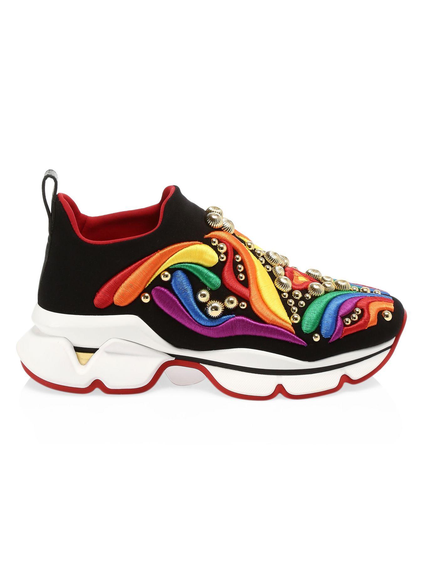 louboutin rainbow sneakers