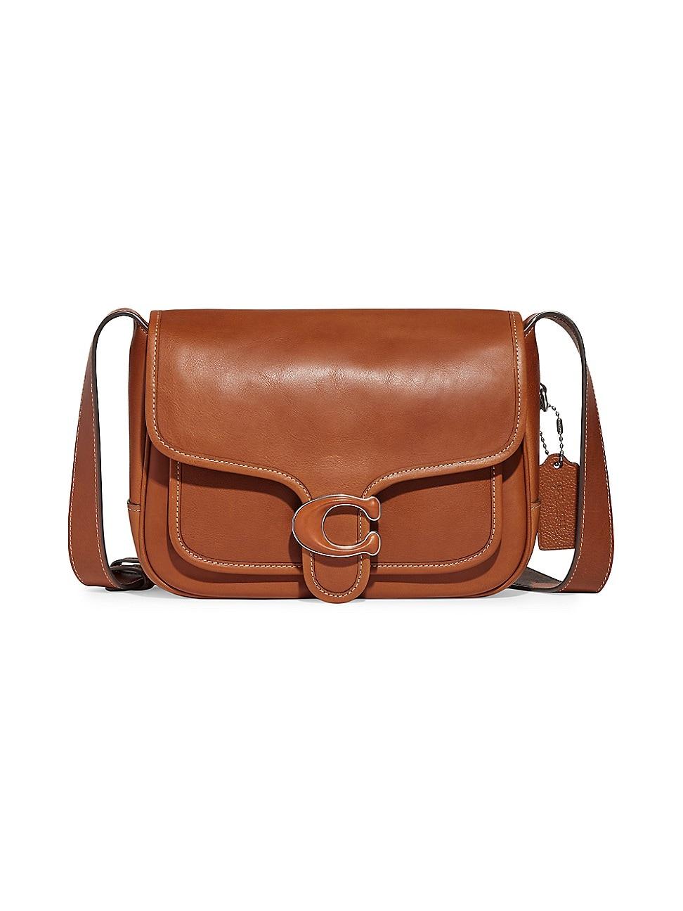 COACH Tabby Grace Leather Messenger Bag in Brown Lyst