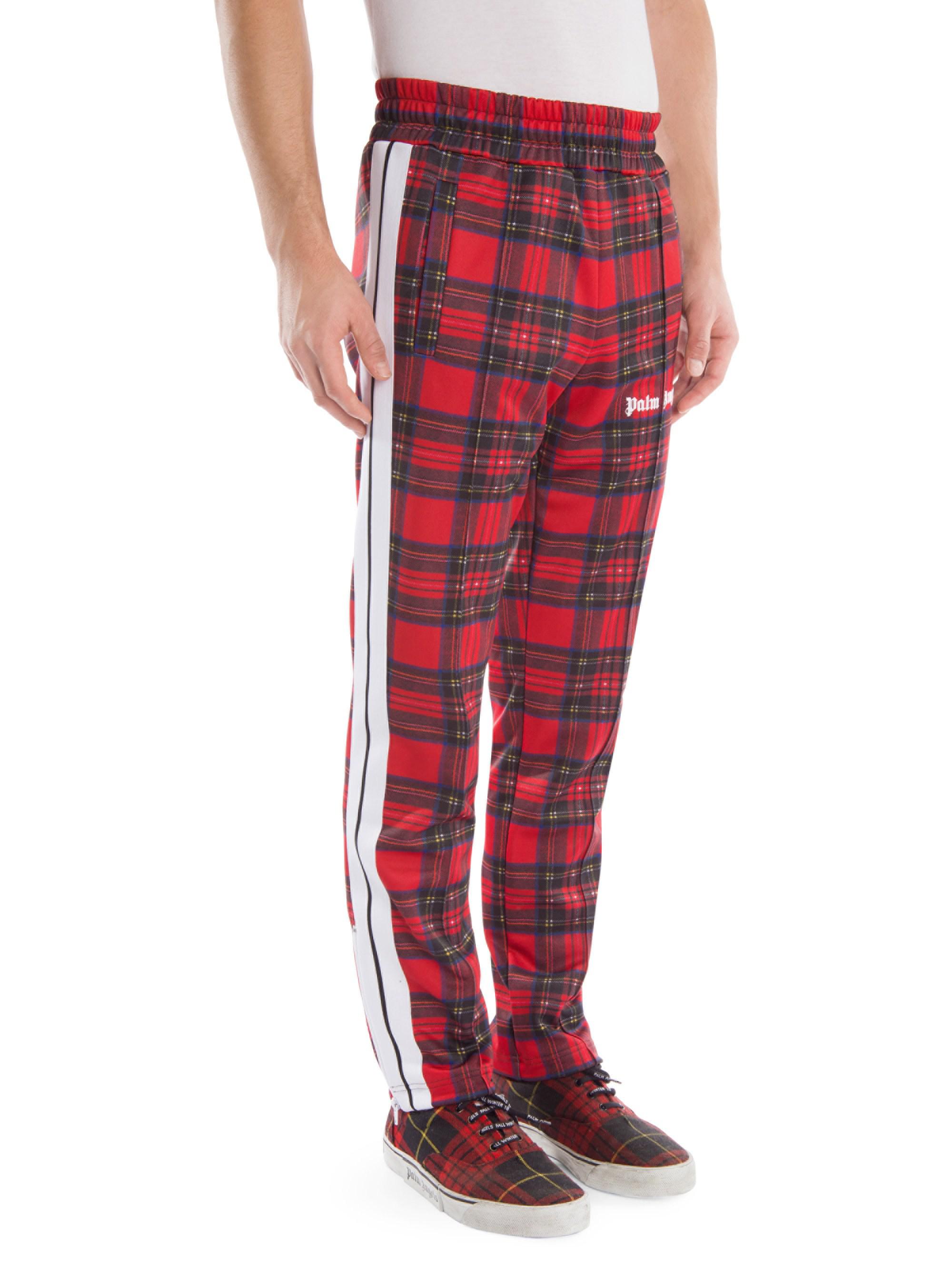 flannel track pants