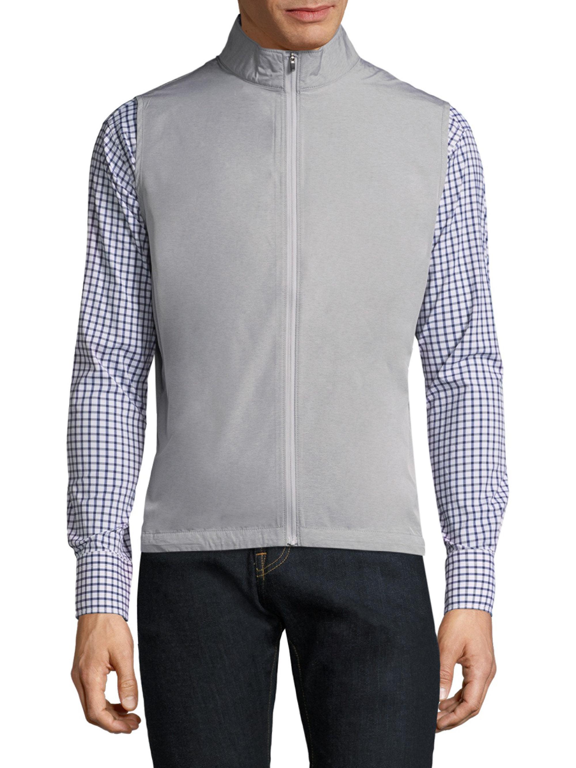 Lyst Peter Millar High Neck Vest in Gray for Men