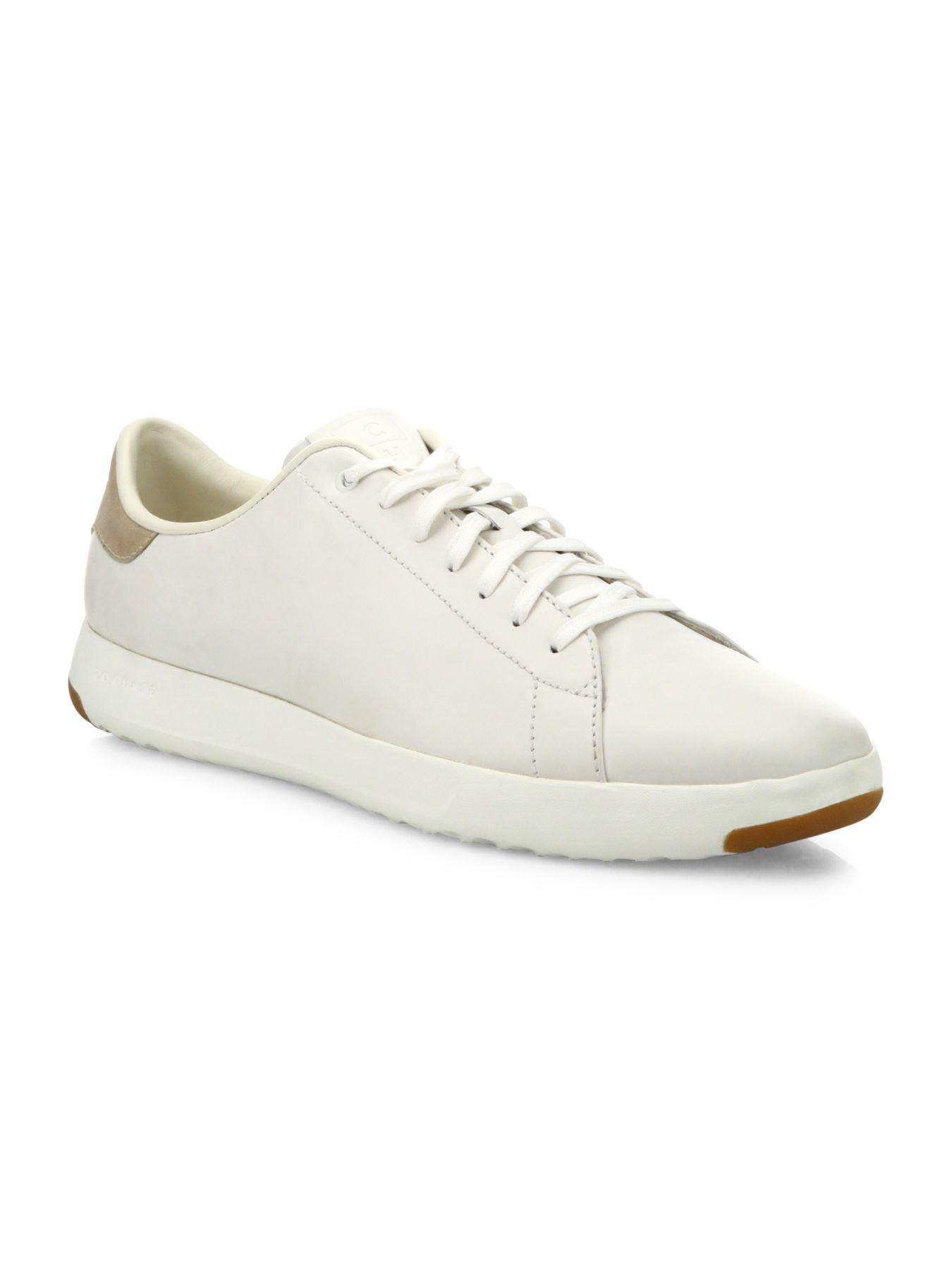 Cole Haan Grandpro Tennis Leather Sneakers in White for Men - Lyst