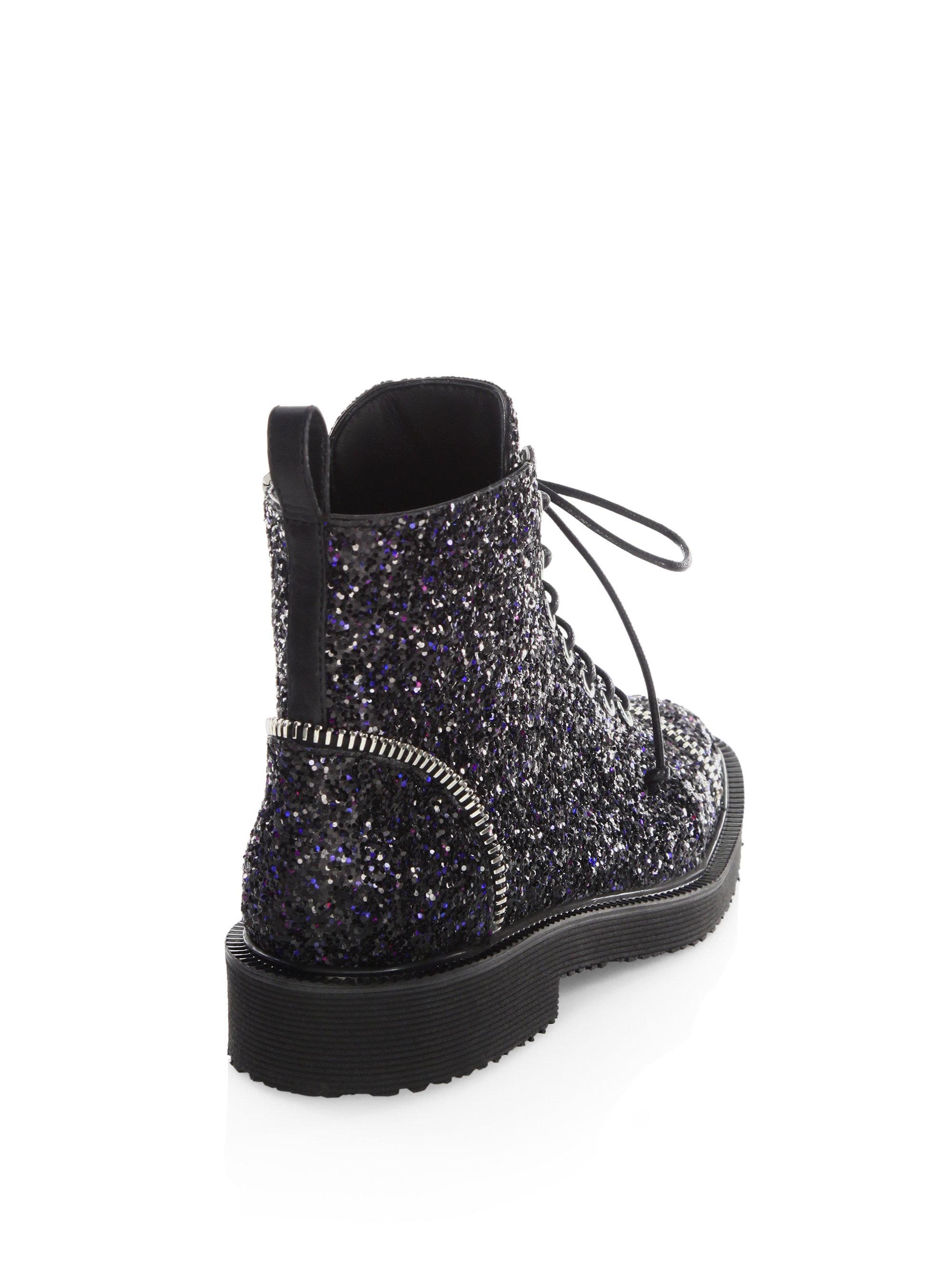 giuseppe zanotti glitter boots