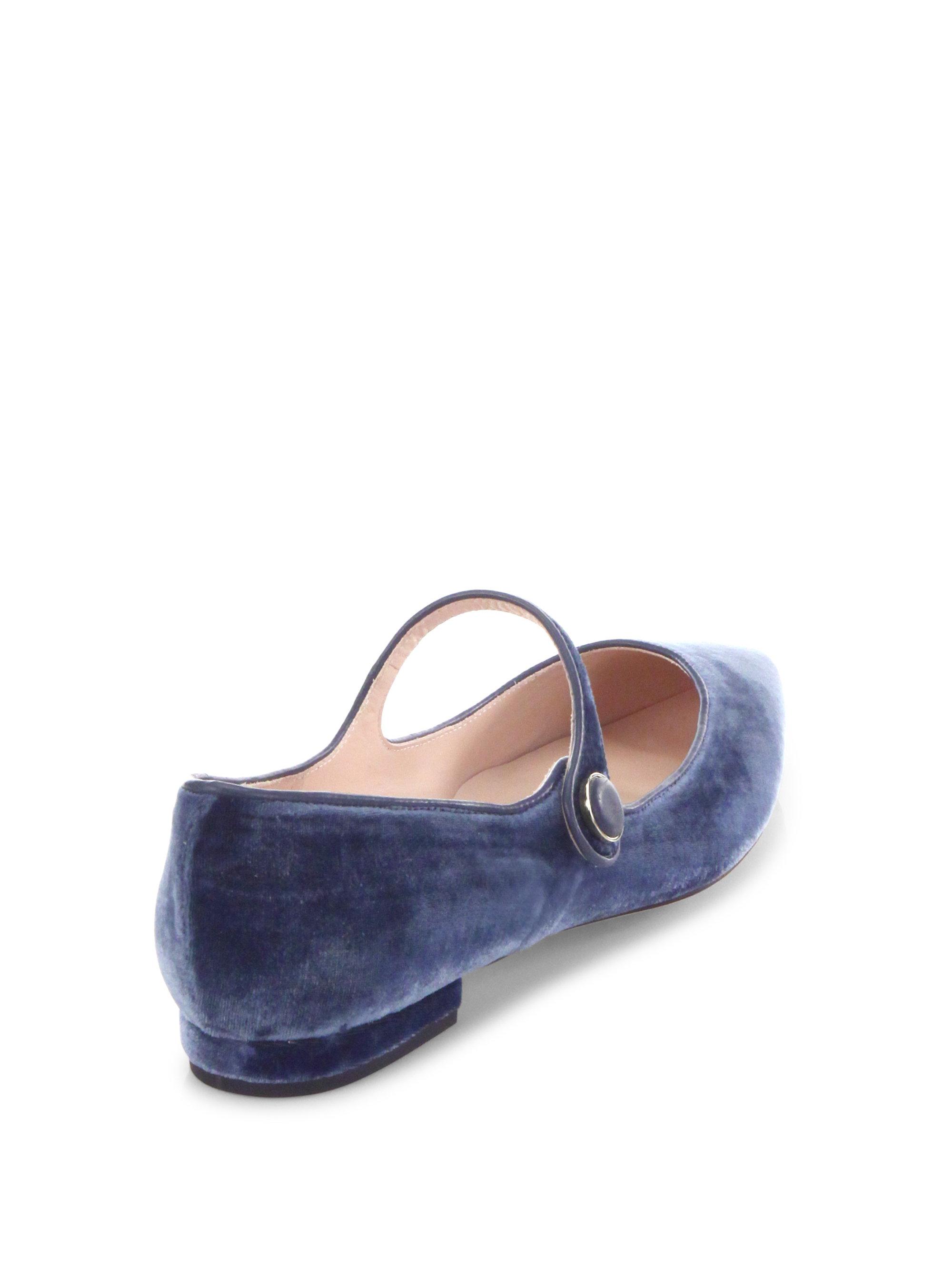 Womens Shoes Flats and flat shoes Loafers and moccasins LK Bennett Velvet Mary Jane Ultra Violet in Blue 