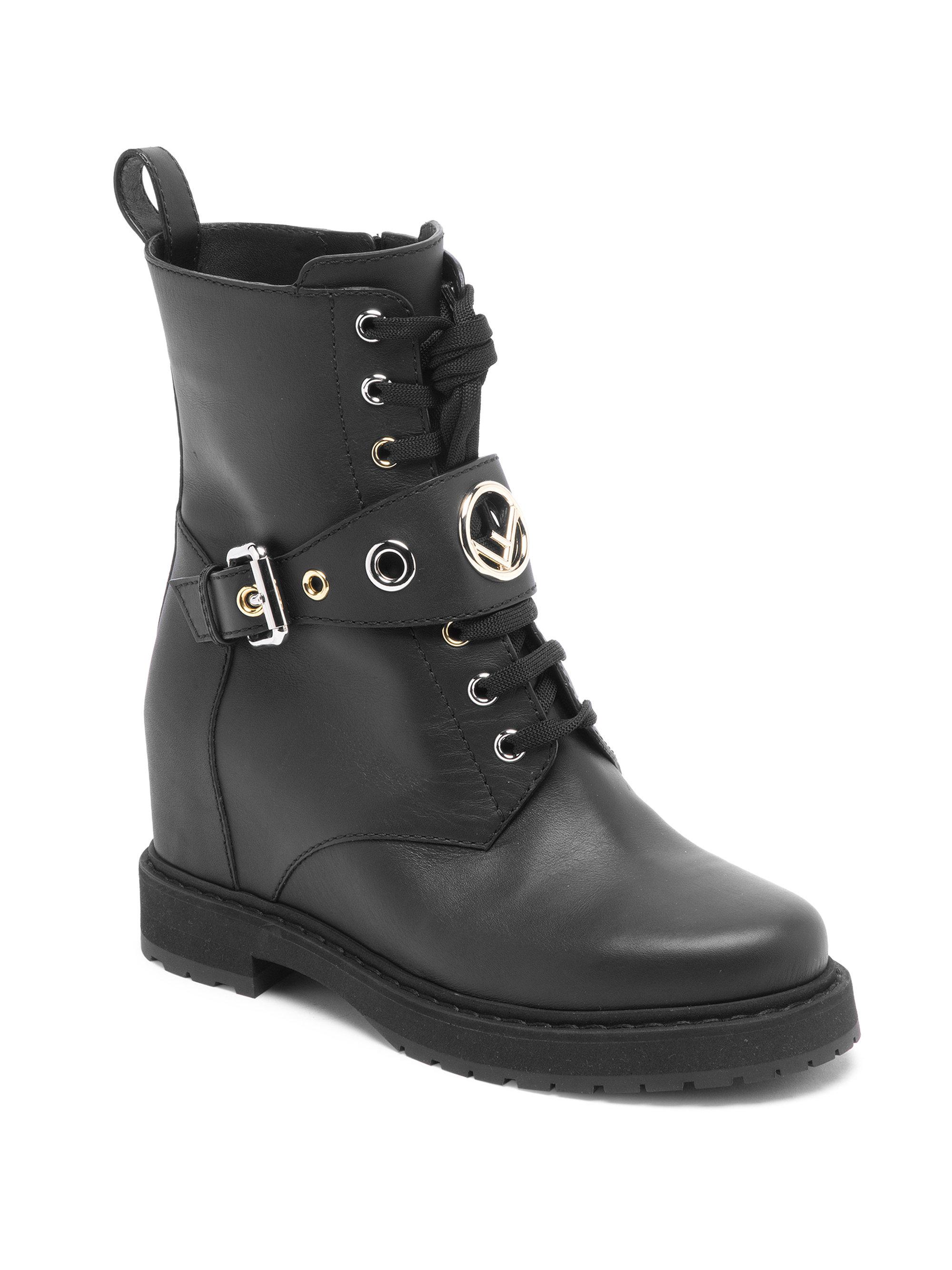 fendi leather combat boots