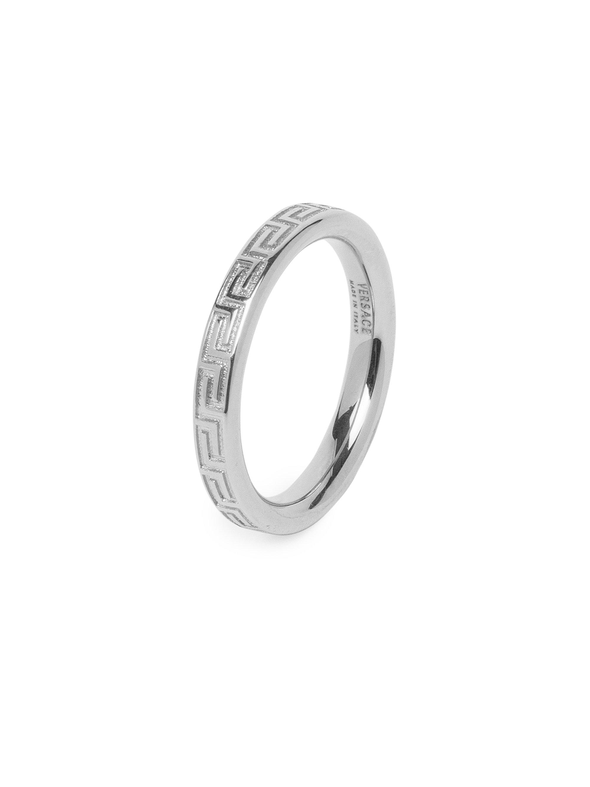 versace thin greca circle ring