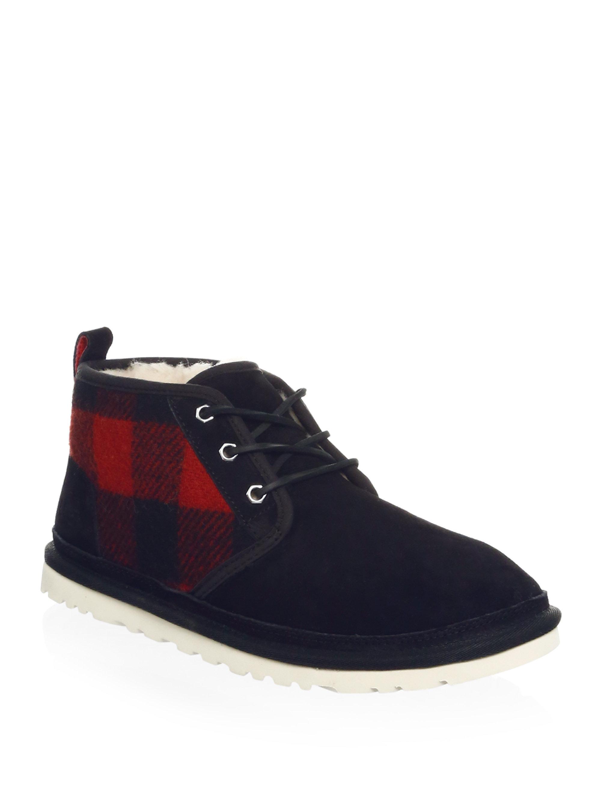 red plaid ugg boots