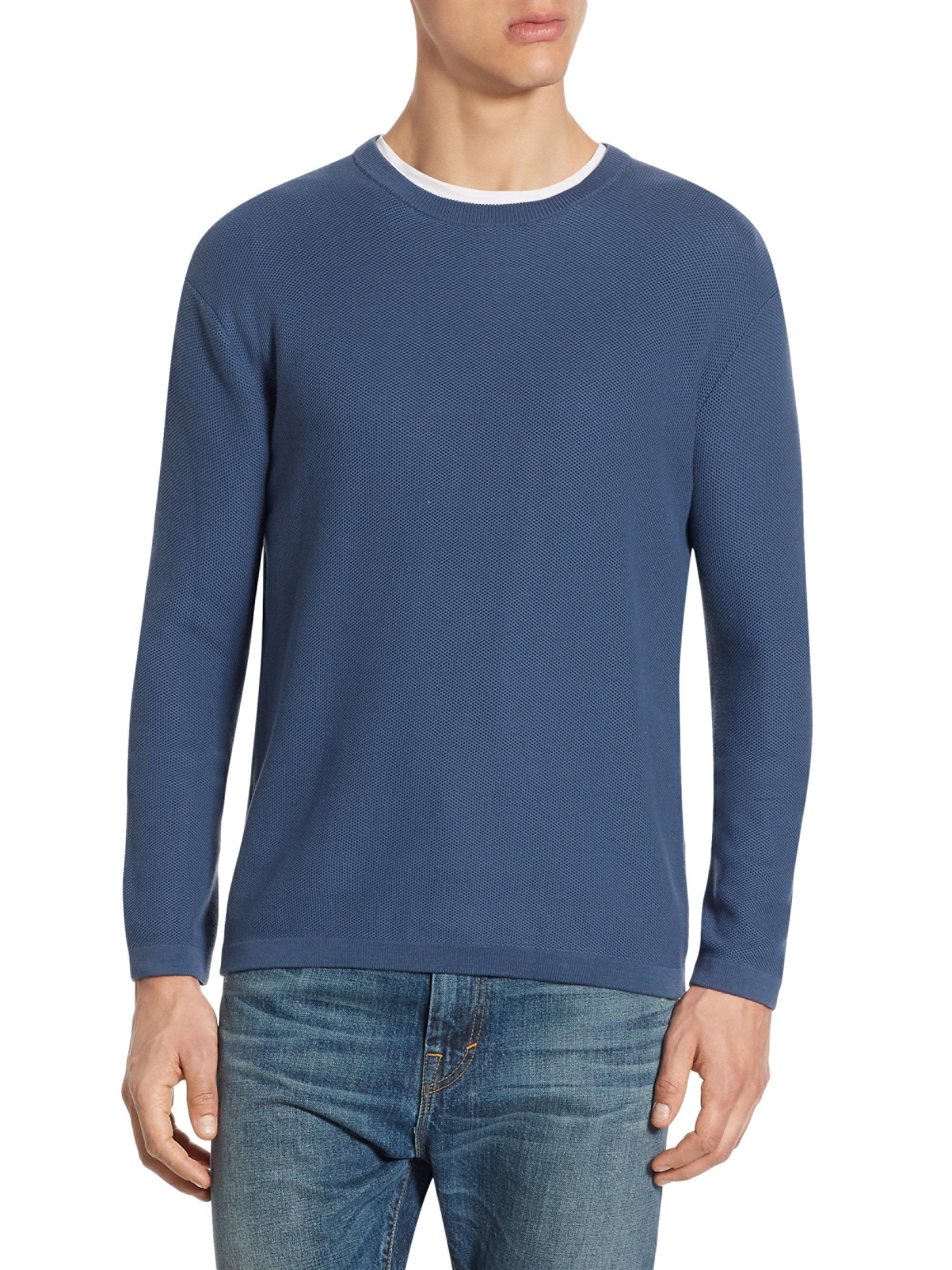 Vince Mens Reverse Tuck Stitch Crew