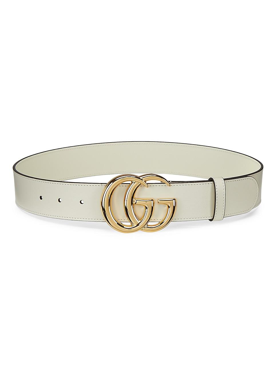 white gold gucci belt