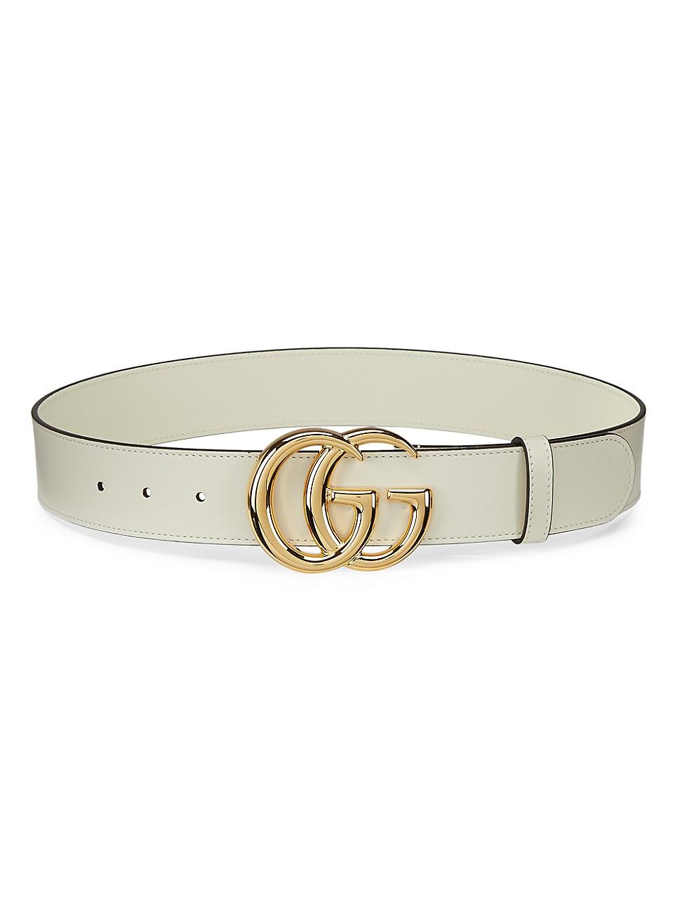 gucci belt white and gold