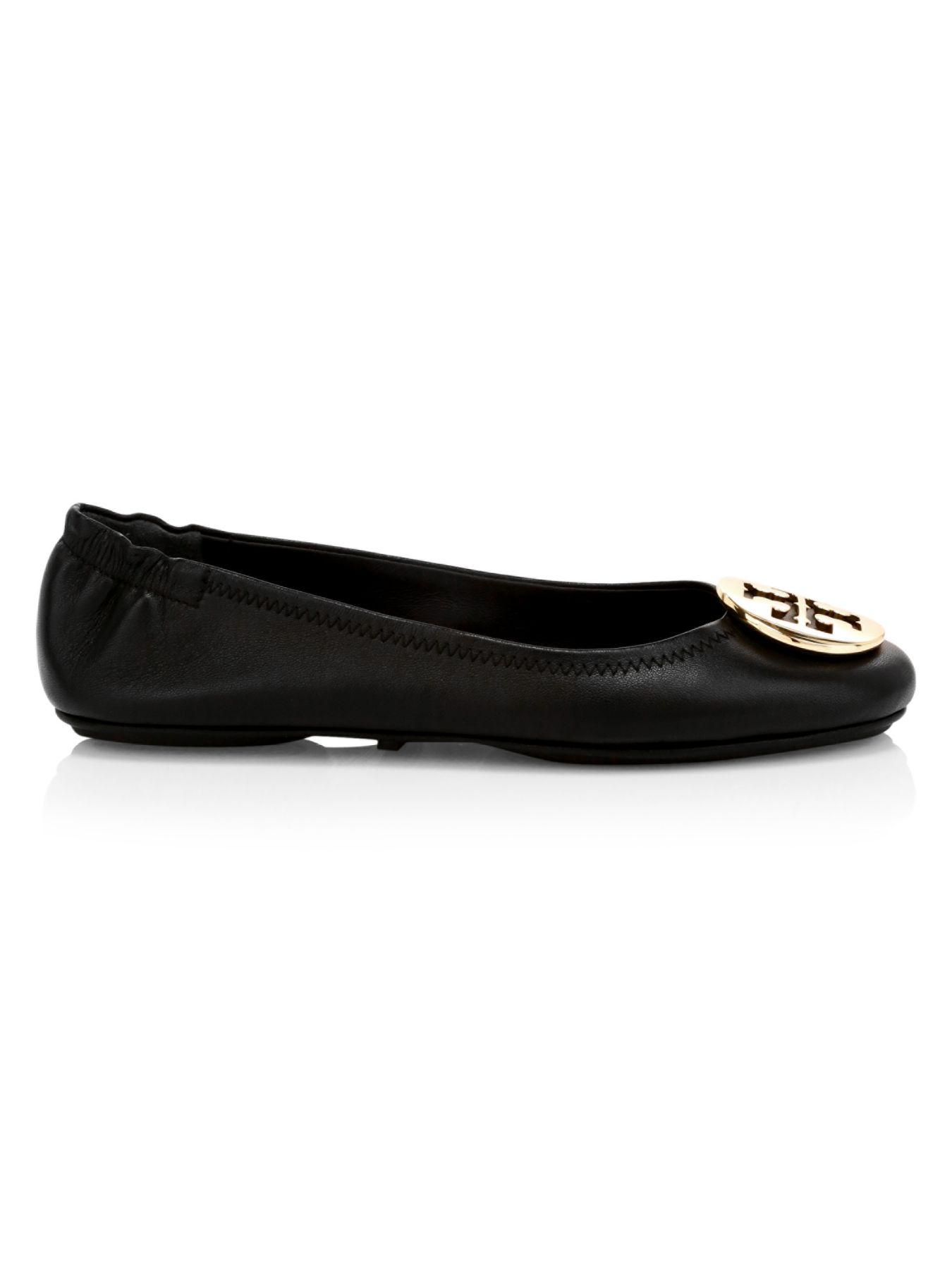 tory burch black minnie flats