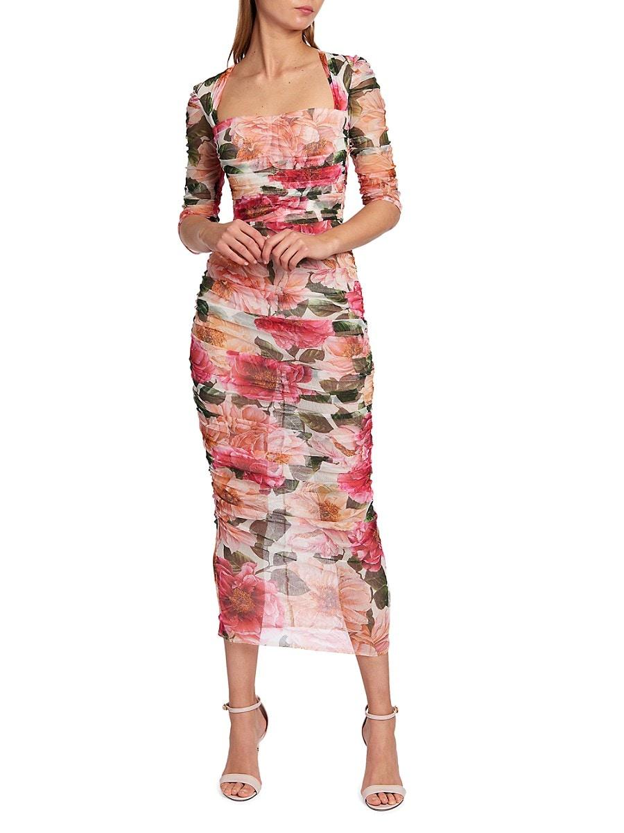 Top 73+ imagen dolce and gabbana pink floral dress
