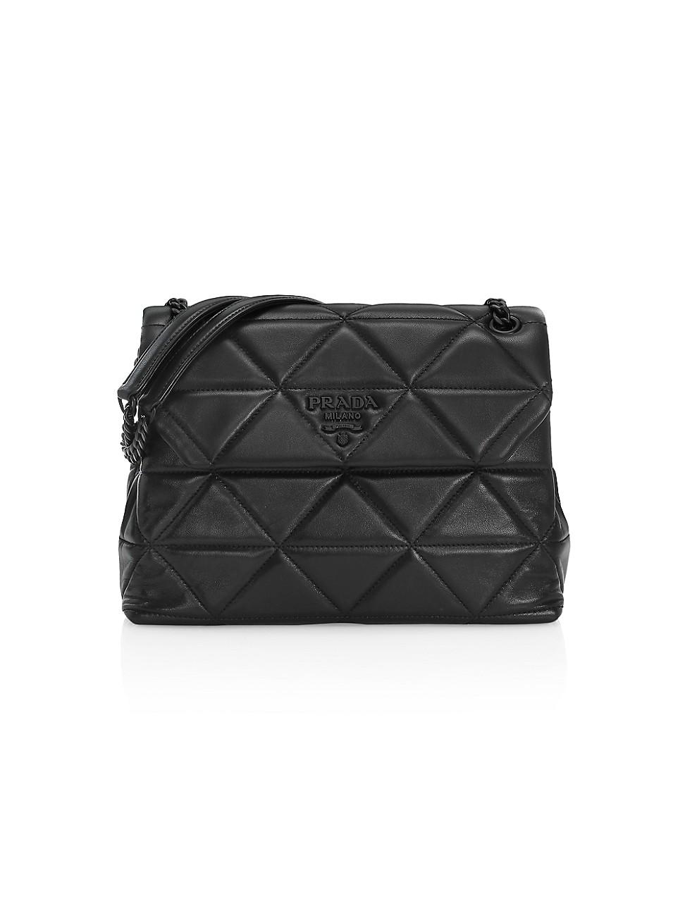 Prada Medium Spectrum Quilted Leather Shoulder Bag in Black