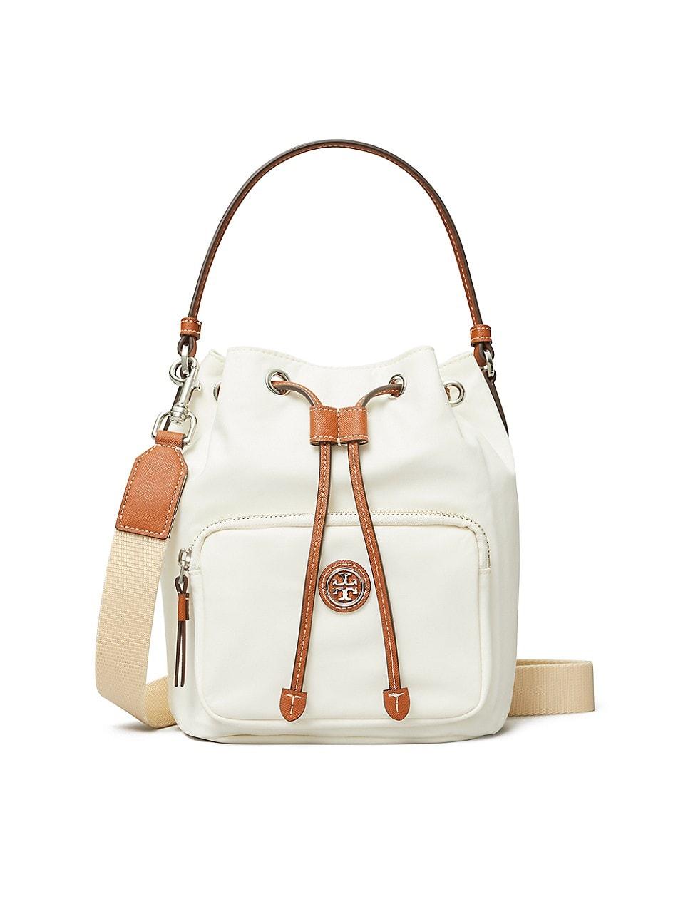 Tory Burch Virginia Nylon Bucket Bag in White Lyst