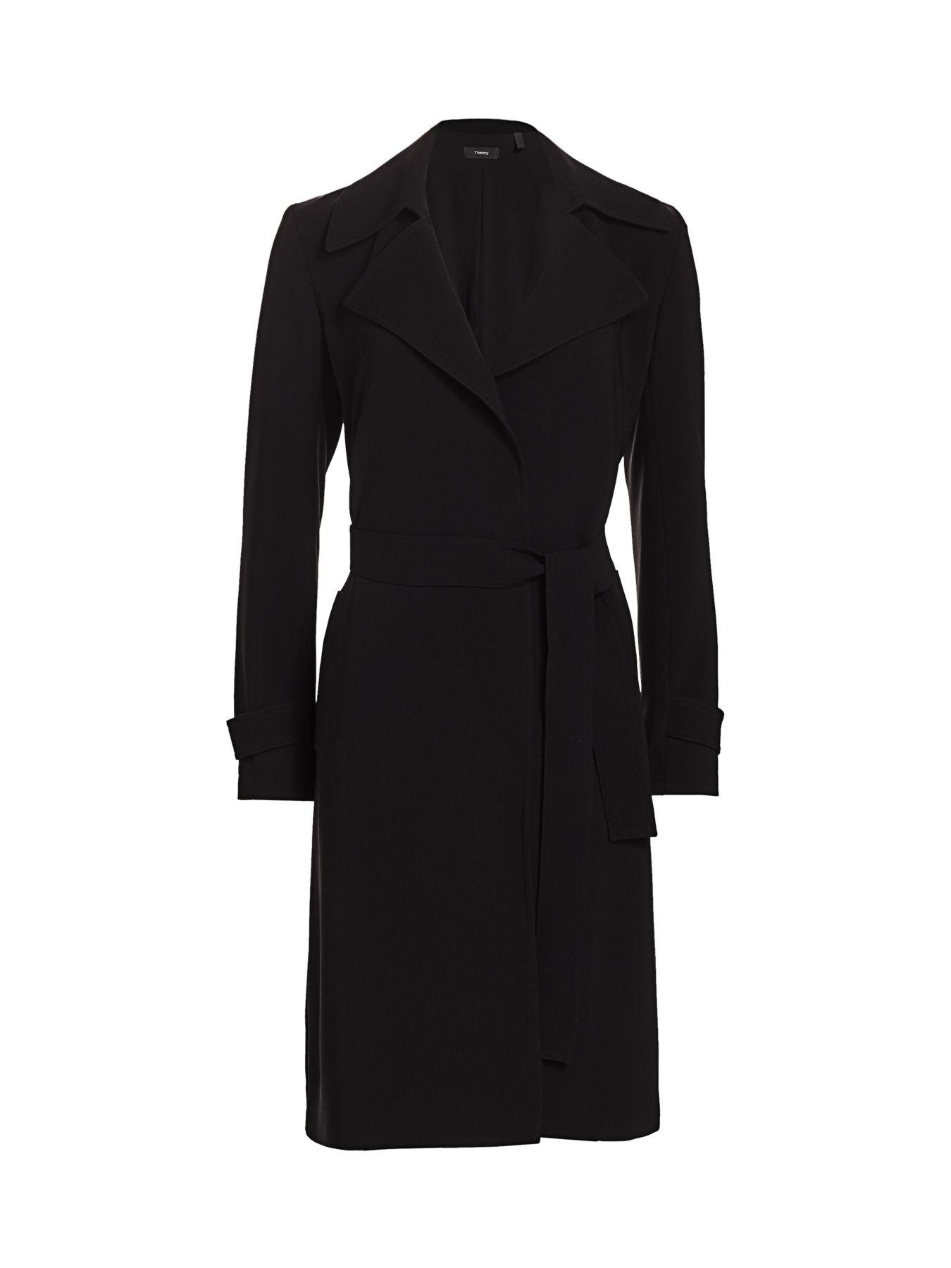 Theory Synthetic Oaklane Trench Coat in Black - Save 1% - Lyst