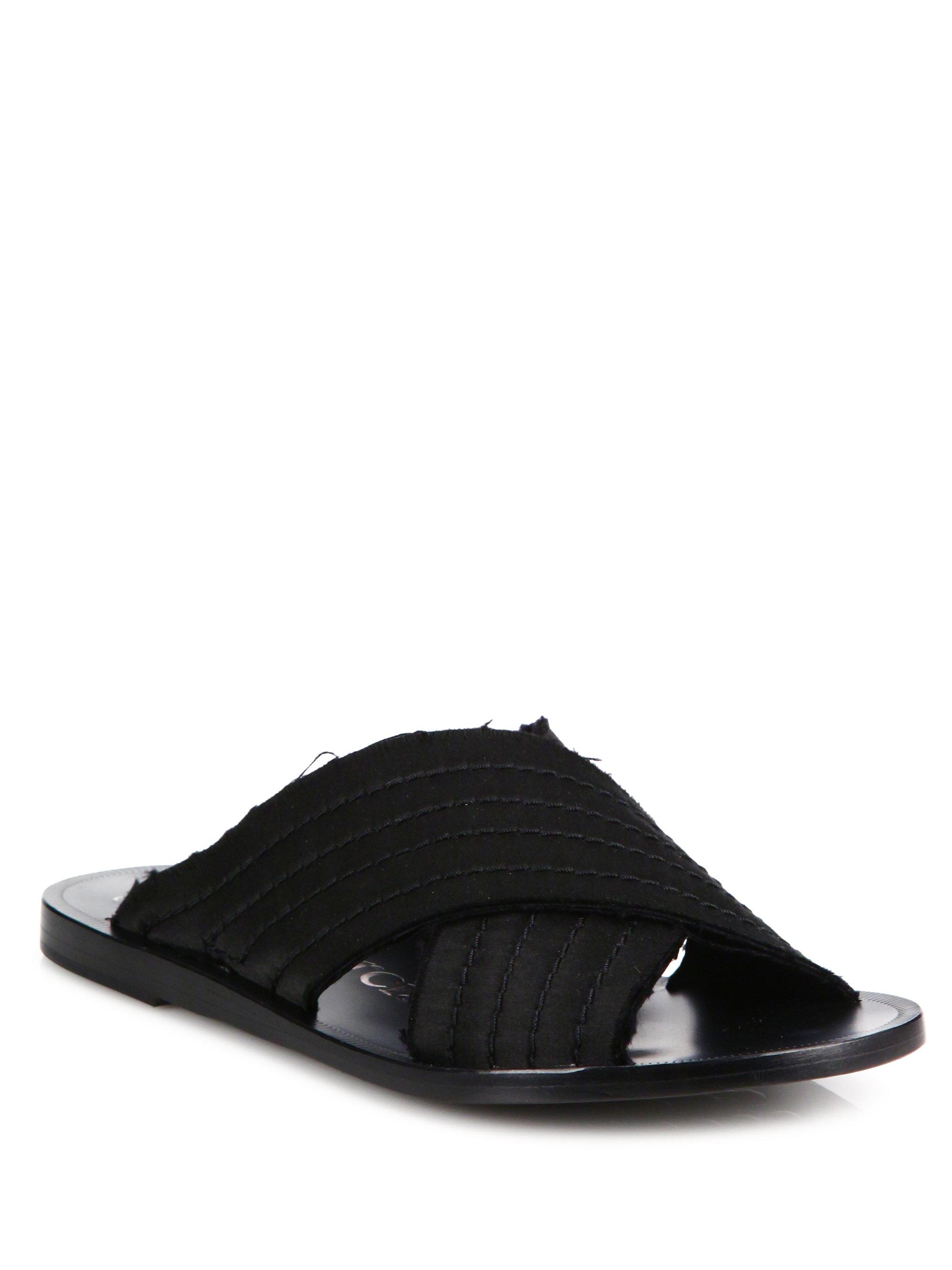 black crossover slides