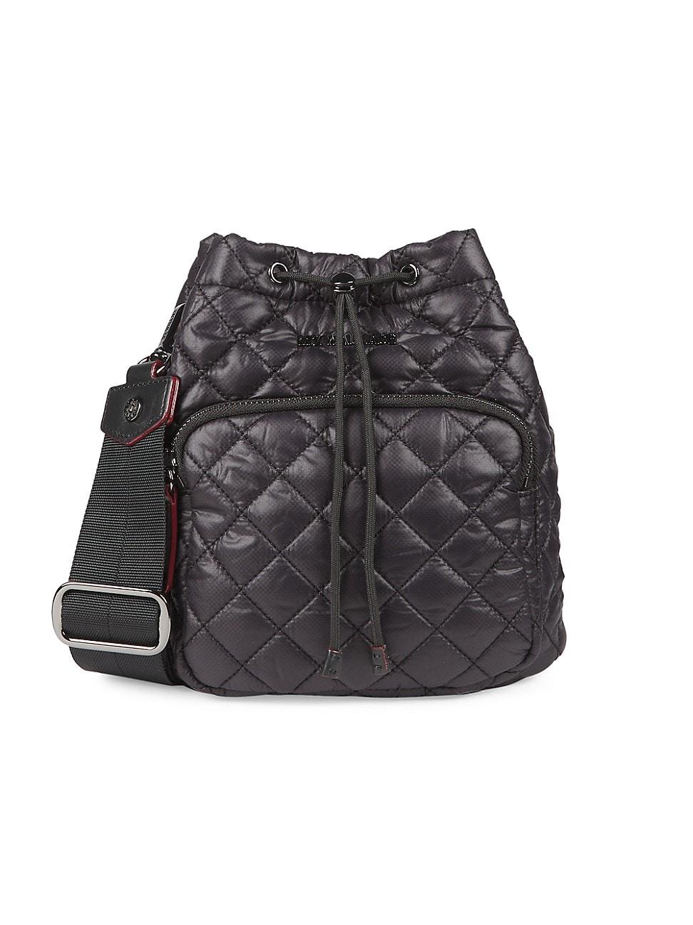 MZ Wallace Crosby Quilted Nylon Bucket Bag in Black Lyst