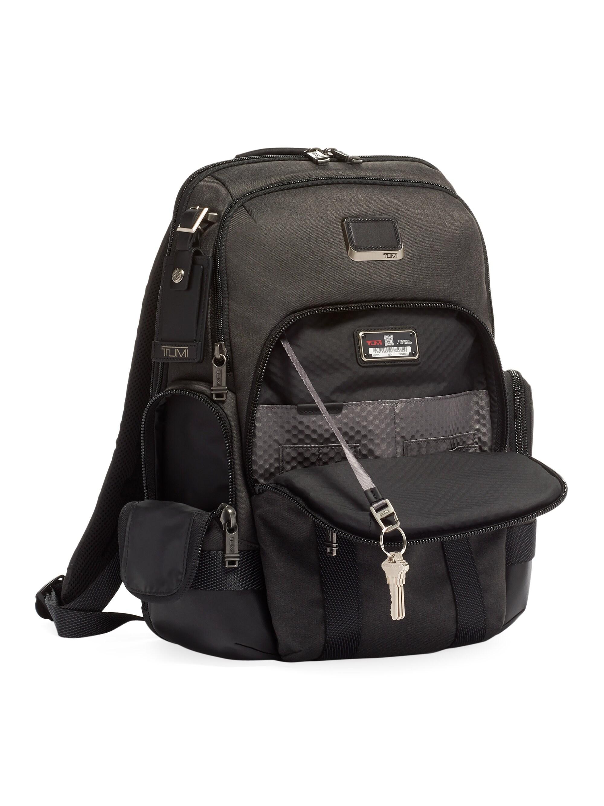 Tumi Alpha Nathan Expandable Backpack in Graphite (Black) for Men 