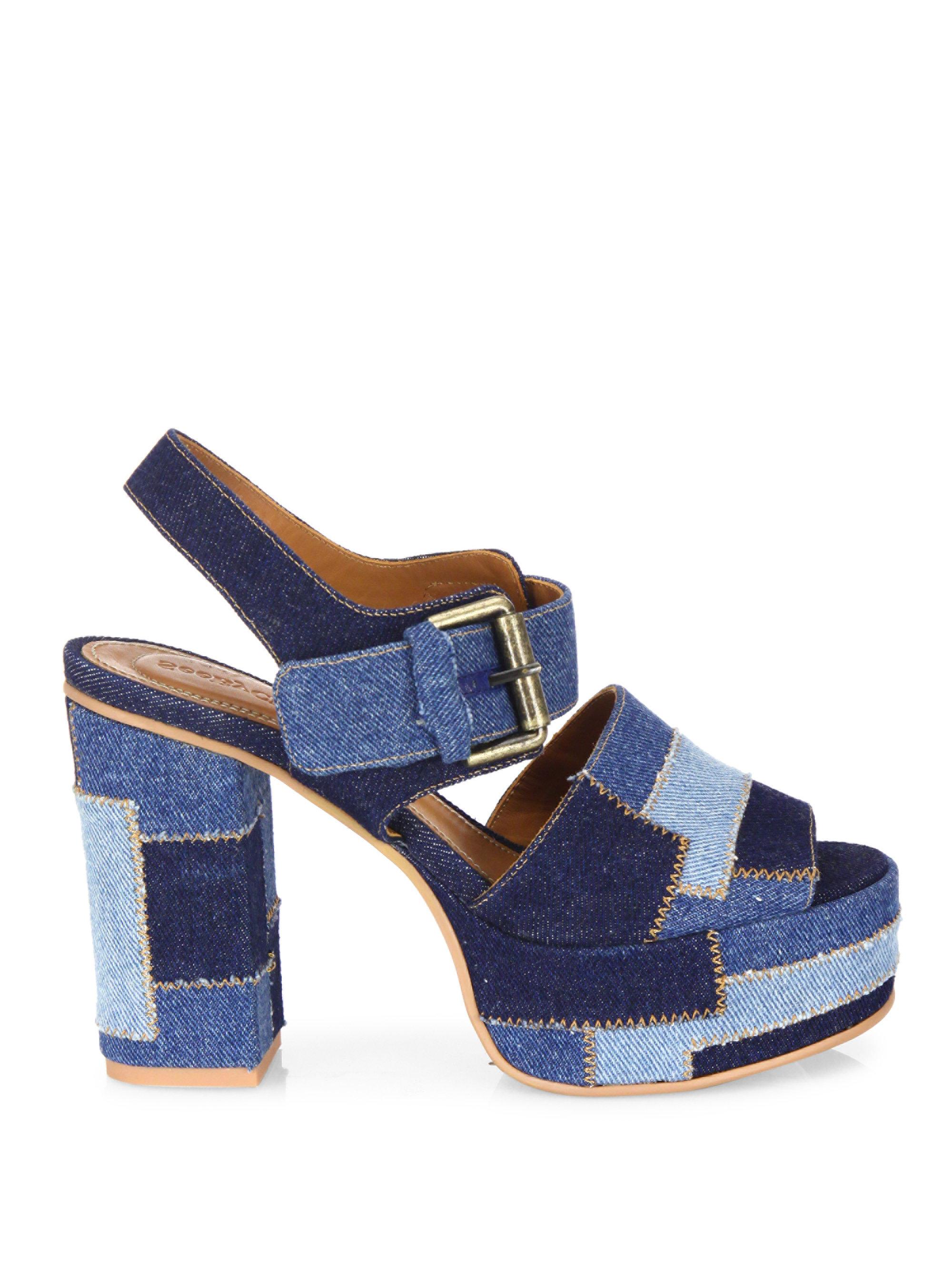 chloe denim sandals