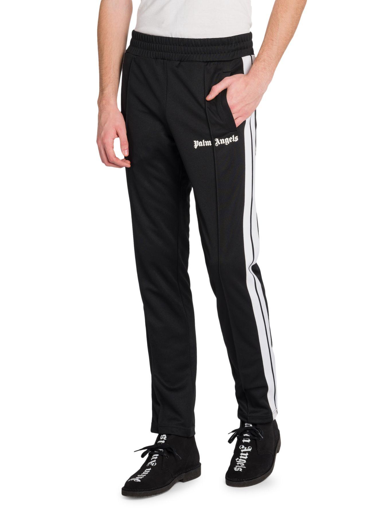 Palm Angels Synthetic Classic Track Pants in Black White (Black) for ...